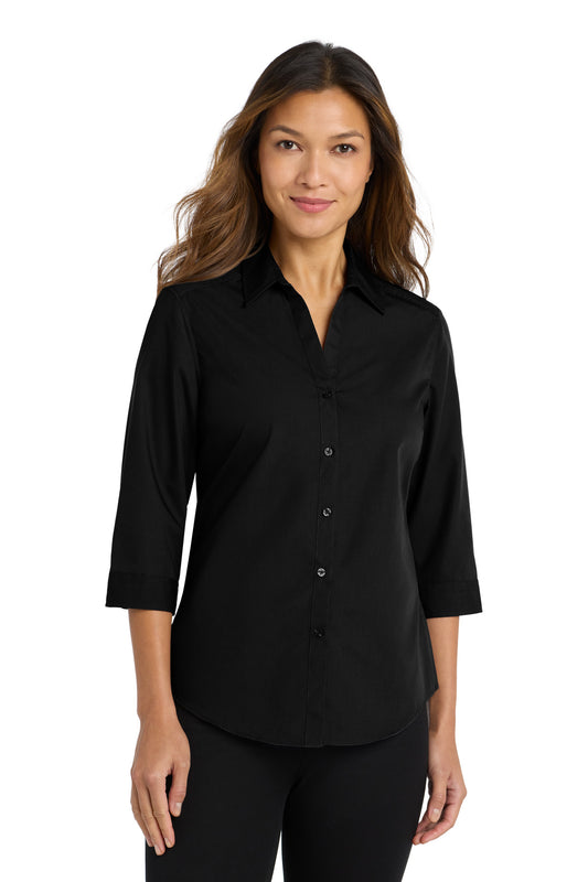 Port Authority? Women's 3/4-Sleeve Carefree Poplin Shirt. LW102