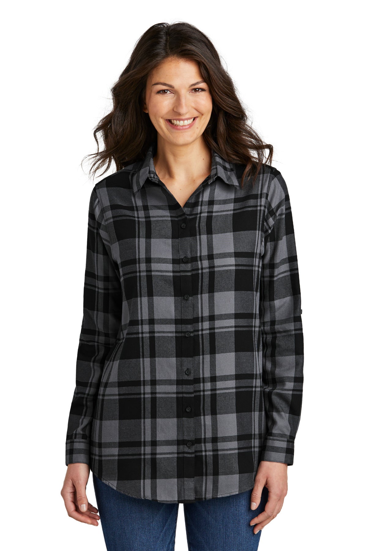 Port Authority? Women's Plaid Flannel Tunic . LW668