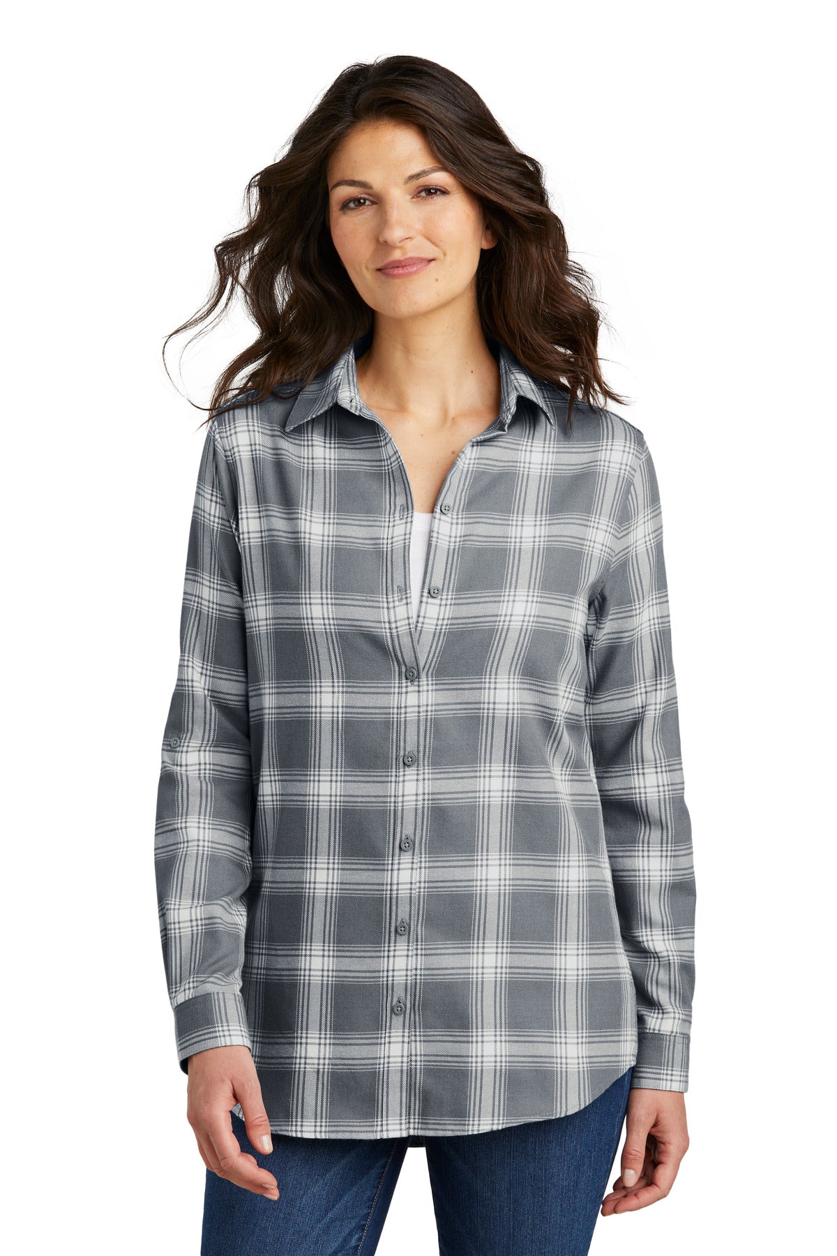 Port Authority? Women's Plaid Flannel Tunic . LW668