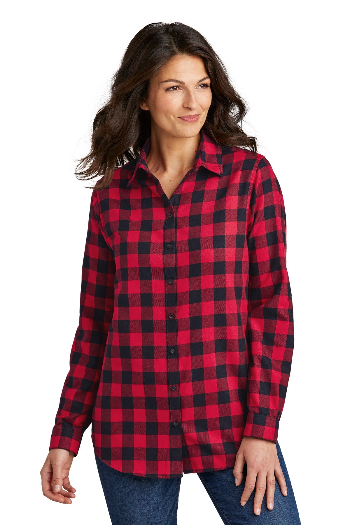 Port Authority? Women's Plaid Flannel Tunic . LW668