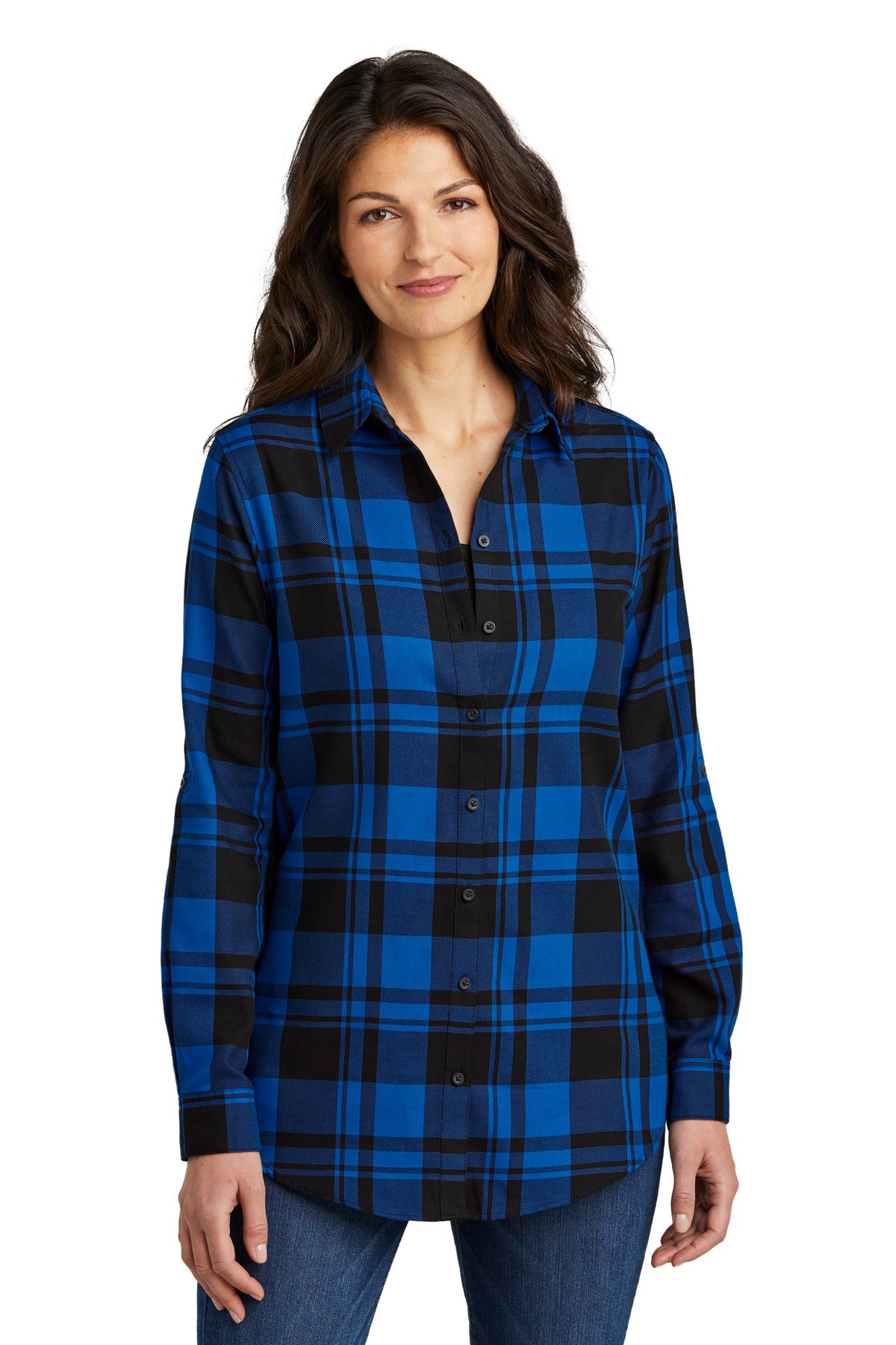 Port Authority? Women's Plaid Flannel Tunic . LW668