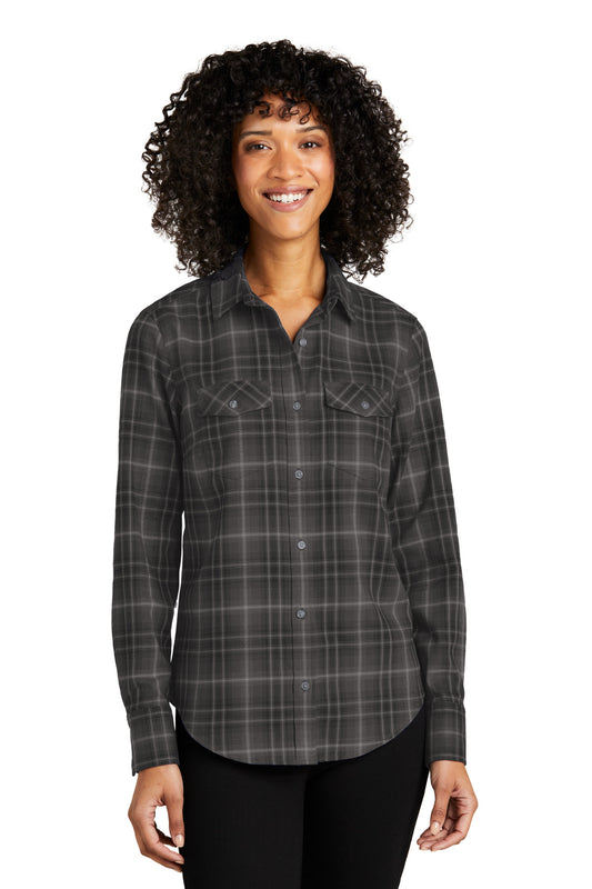 Port Authority? Women's Long Sleeve Ombre Plaid Shirt LW672