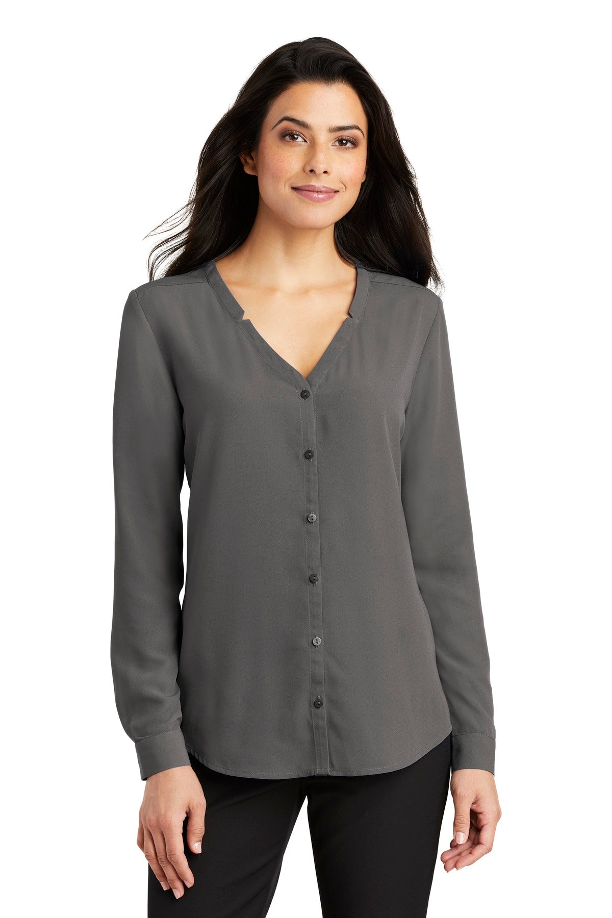 Port Authority? Women's Long Sleeve Button-Front Blouse. LW700