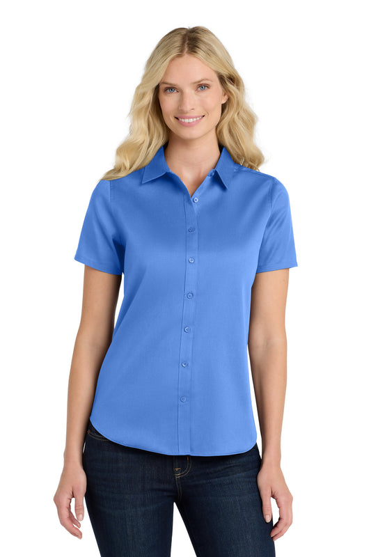 Port Authority? Women's Short Sleeve SuperPro React?Twill Shirt. LW809