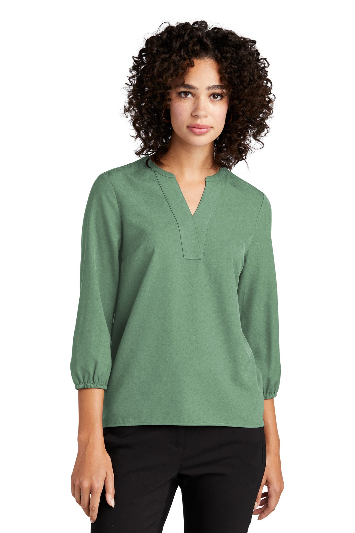 Mercer+Mettle? Women's Stretch Crepe 3/4-Sleeve Blouse MM2011