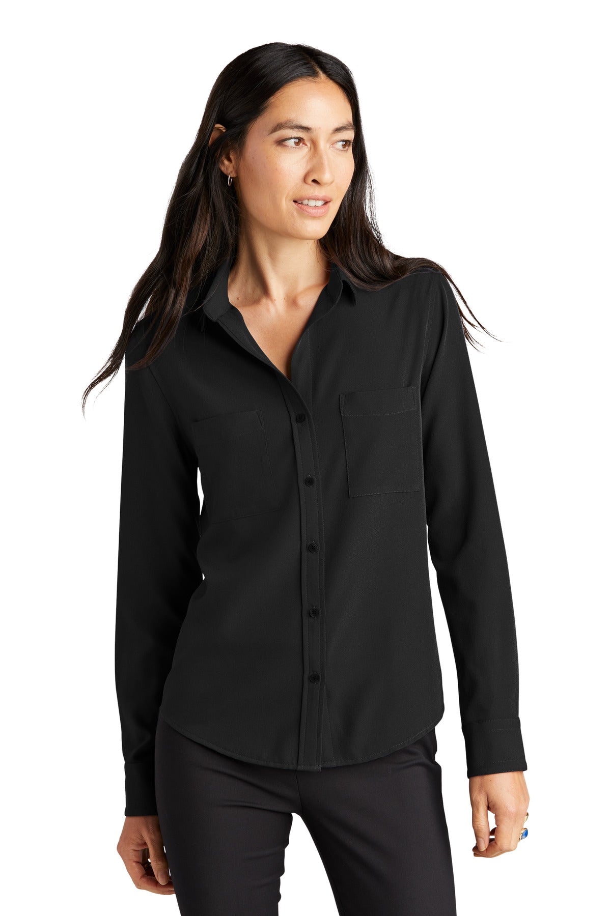 Mercer+Mettle? Women's Stretch Crepe Long Sleeve Camp MM2013