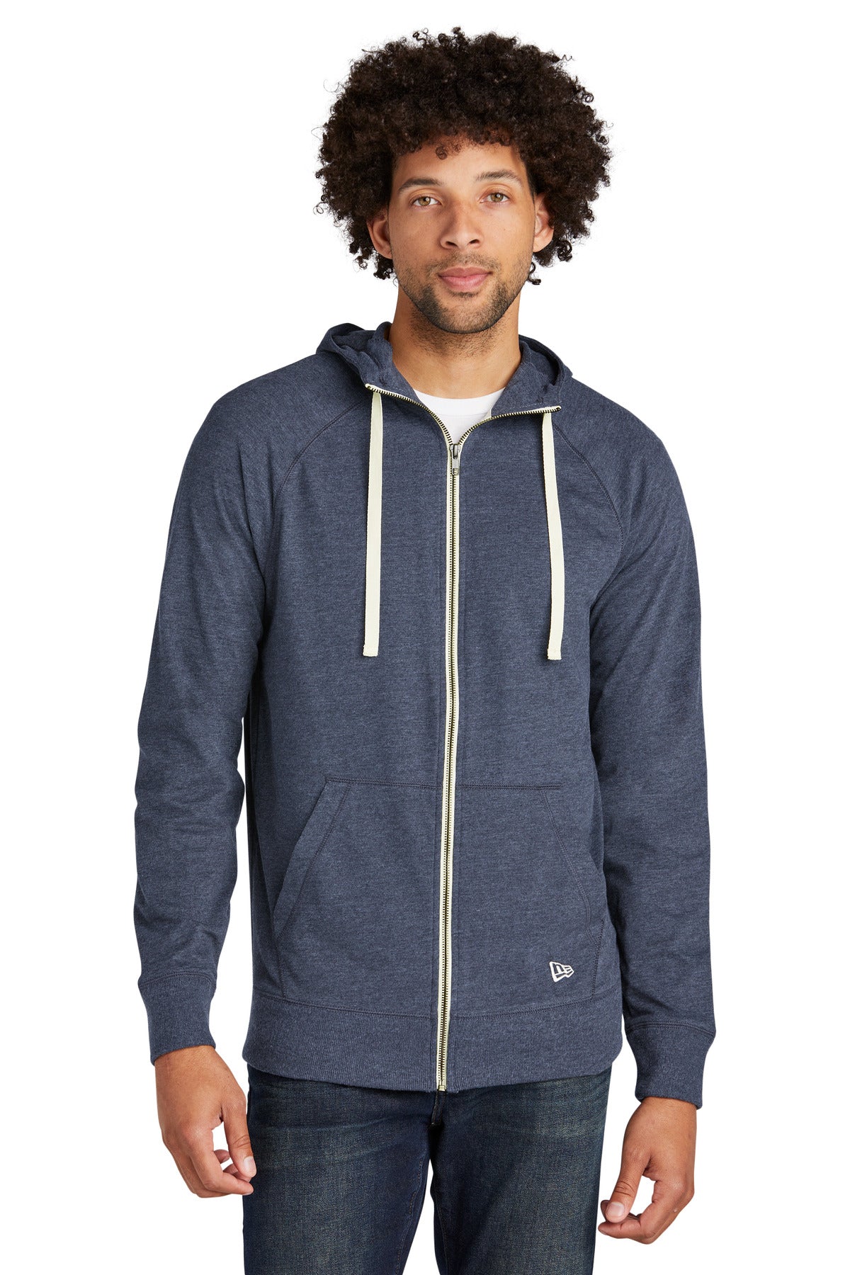 New Era ? Sueded Cotton Blend Full-Zip Hoodie. NEA122