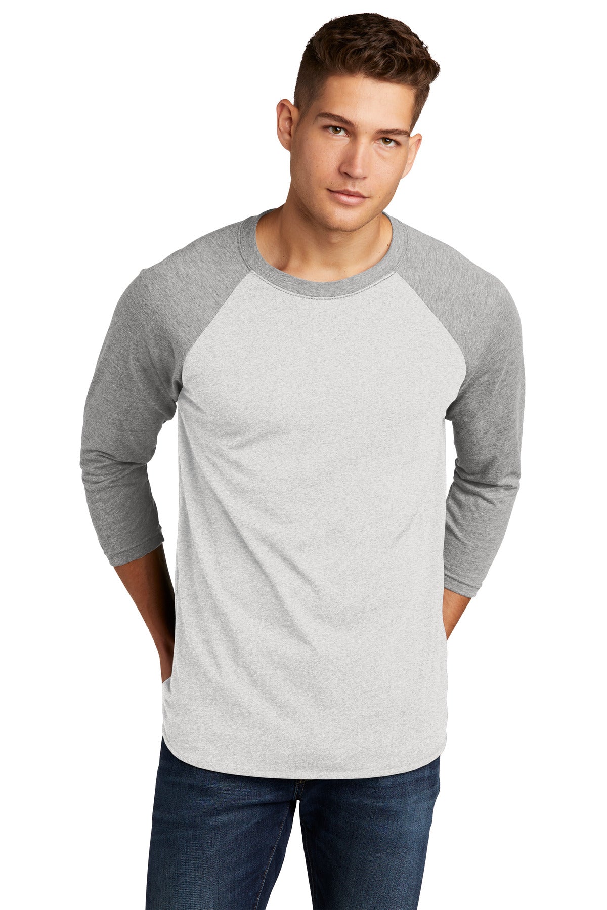 Next Level Apparel?   Unisex Tri-Blend 3/4-Sleeve Raglan Tee. NL6051