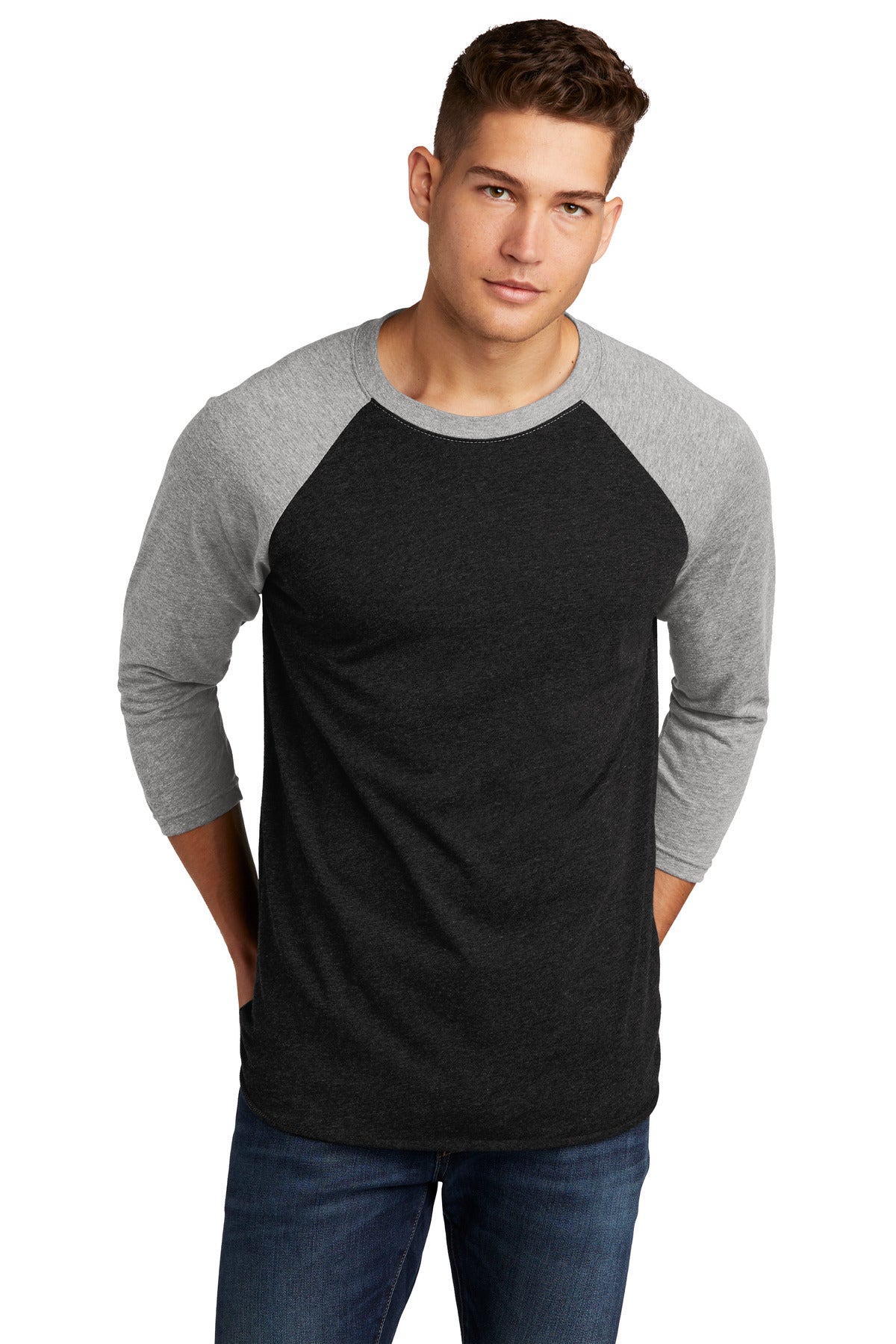 Next Level Apparel?   Unisex Tri-Blend 3/4-Sleeve Raglan Tee. NL6051