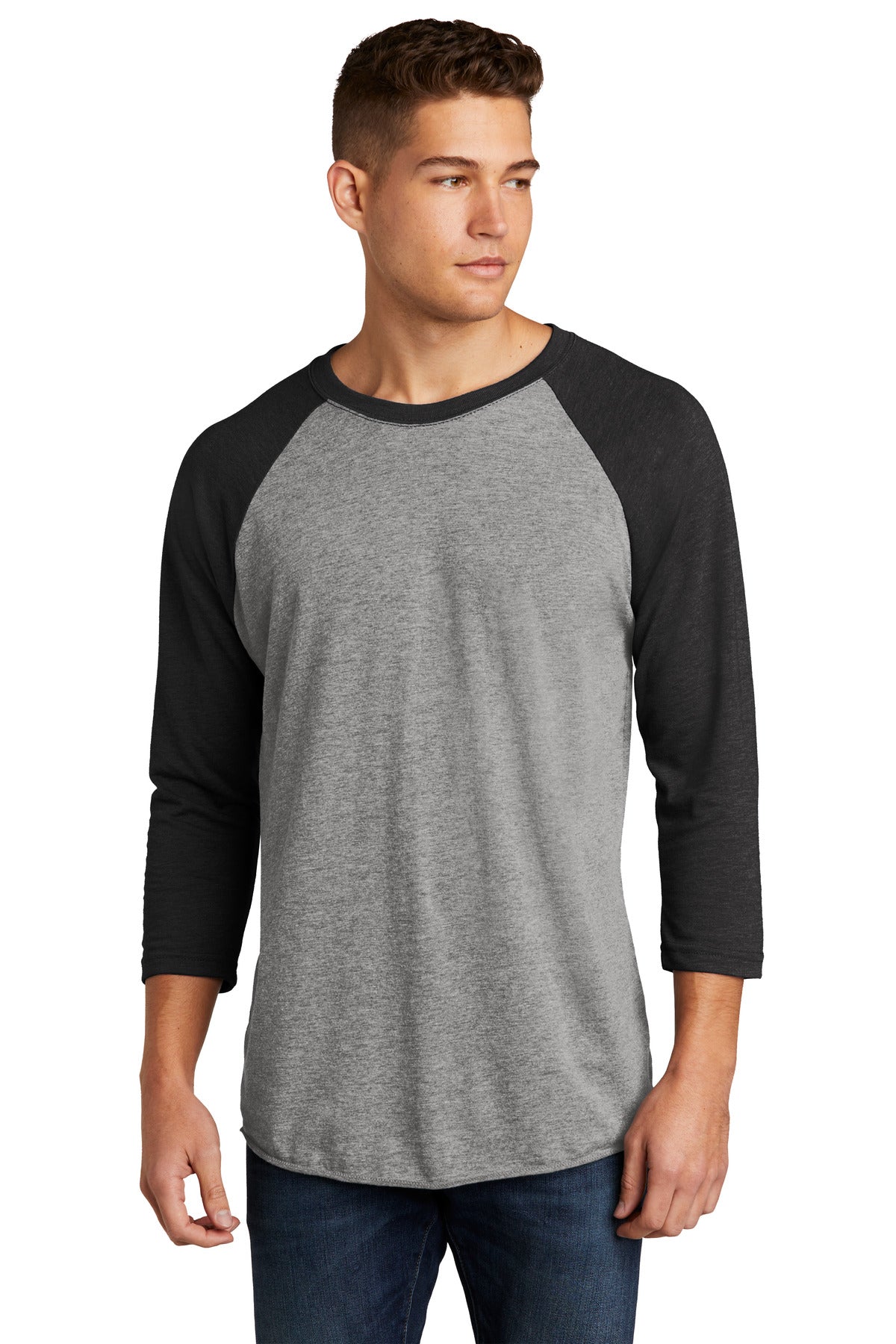 Next Level Apparel?   Unisex Tri-Blend 3/4-Sleeve Raglan Tee. NL6051
