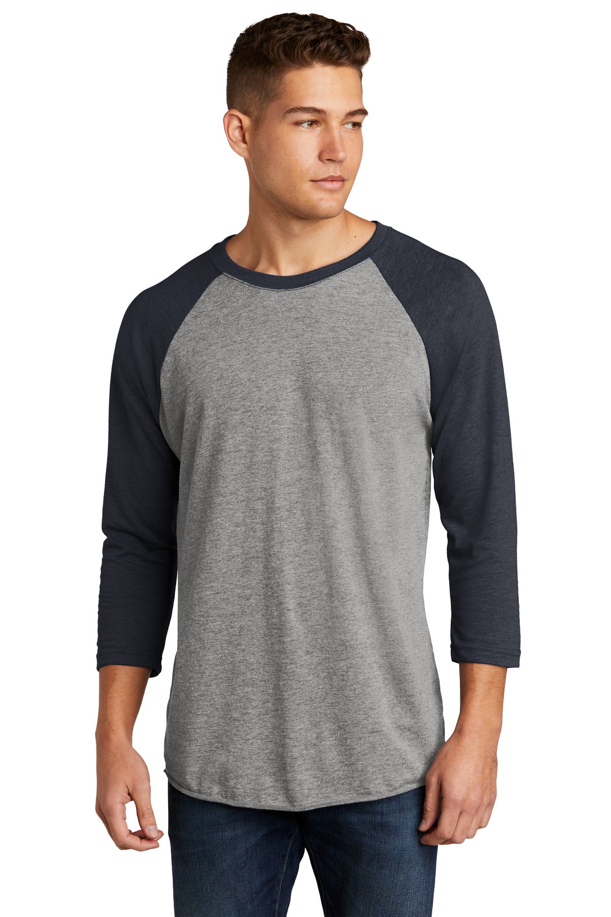 Next Level Apparel?   Unisex Tri-Blend 3/4-Sleeve Raglan Tee. NL6051