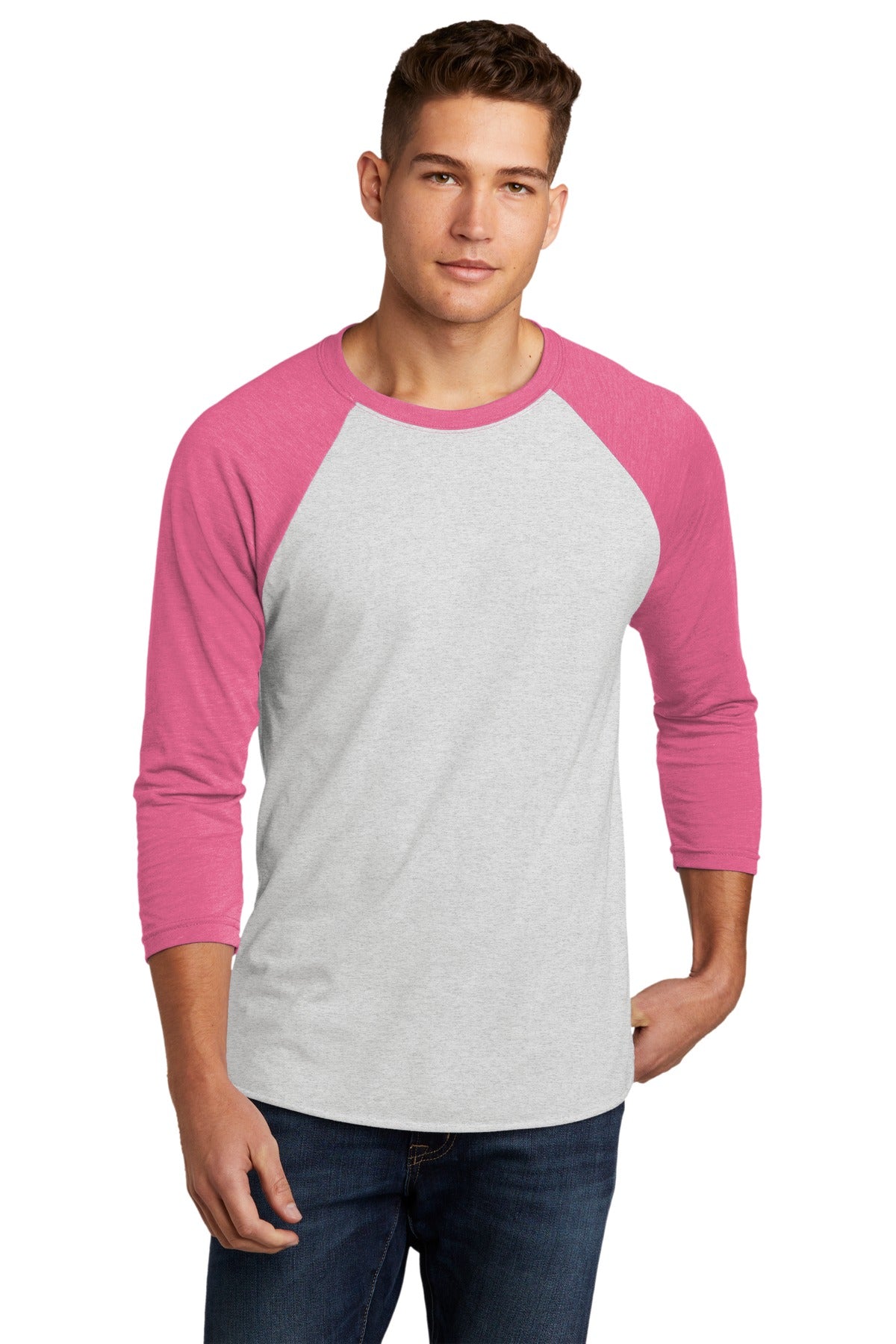 Next Level Apparel?   Unisex Tri-Blend 3/4-Sleeve Raglan Tee. NL6051