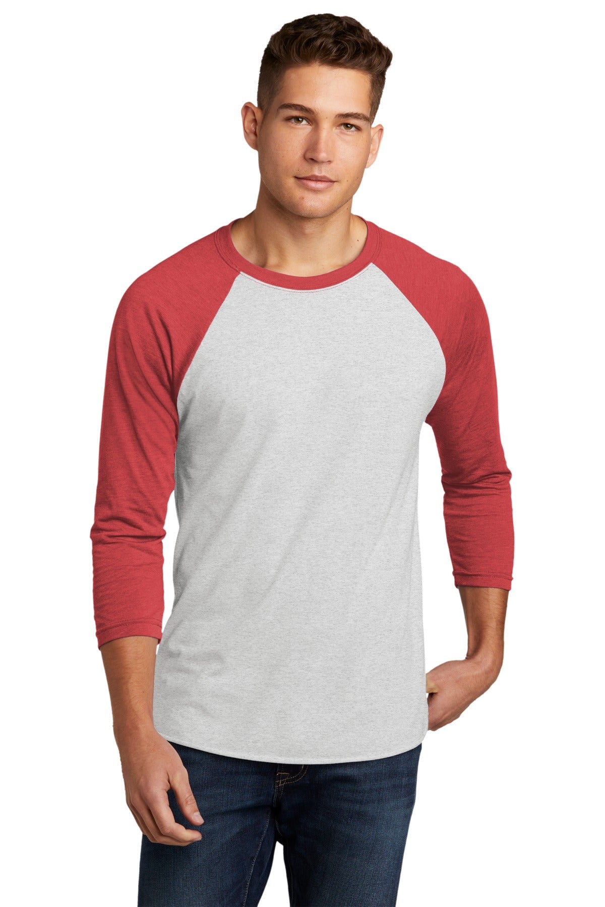 Next Level Apparel?   Unisex Tri-Blend 3/4-Sleeve Raglan Tee. NL6051