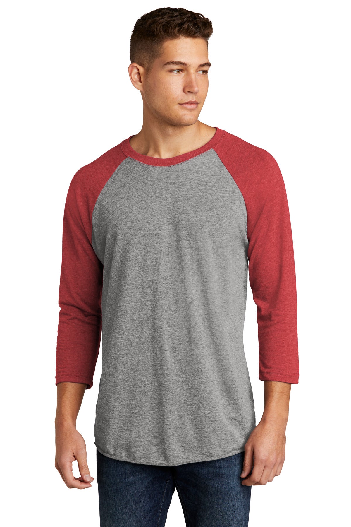 Next Level Apparel?   Unisex Tri-Blend 3/4-Sleeve Raglan Tee. NL6051