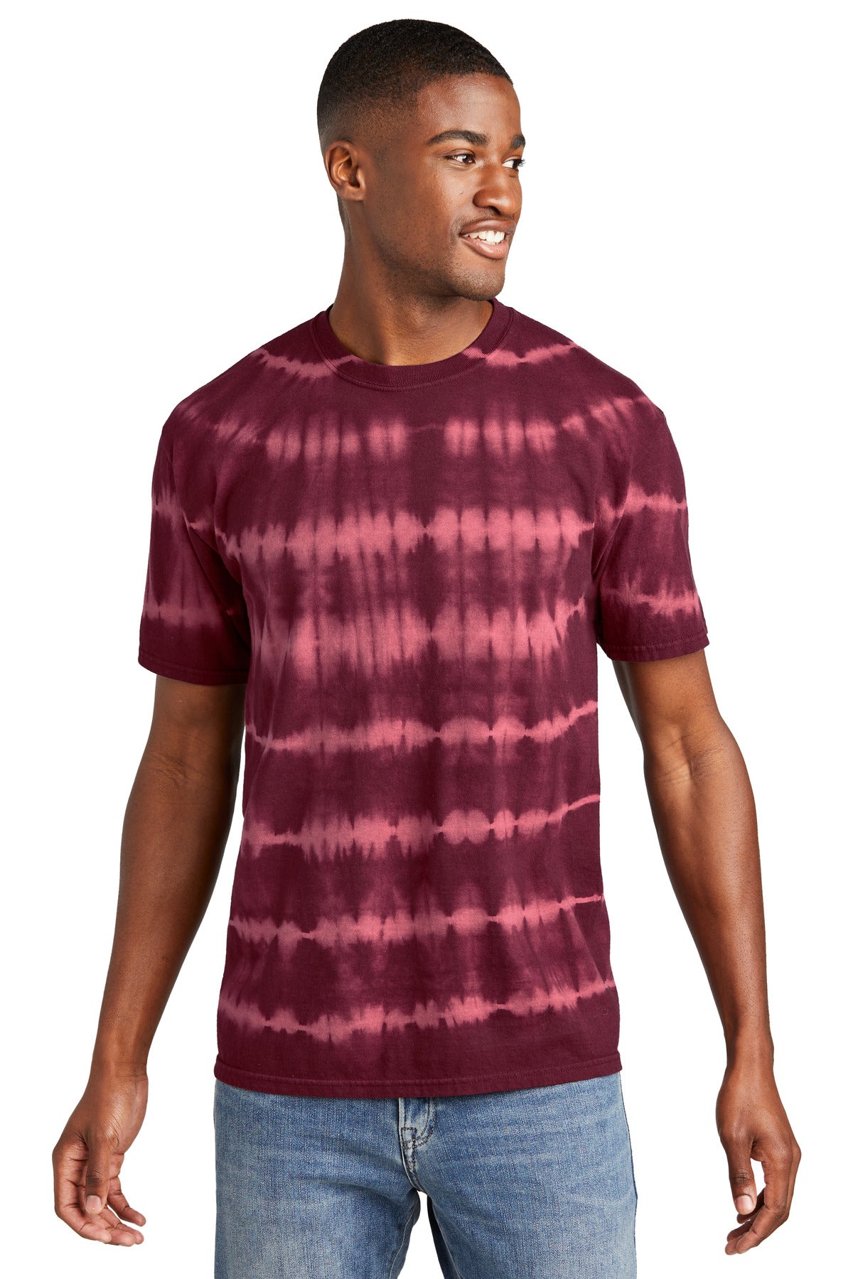 Port & Company? Allover Stripe Tie-Dye Tee PC142