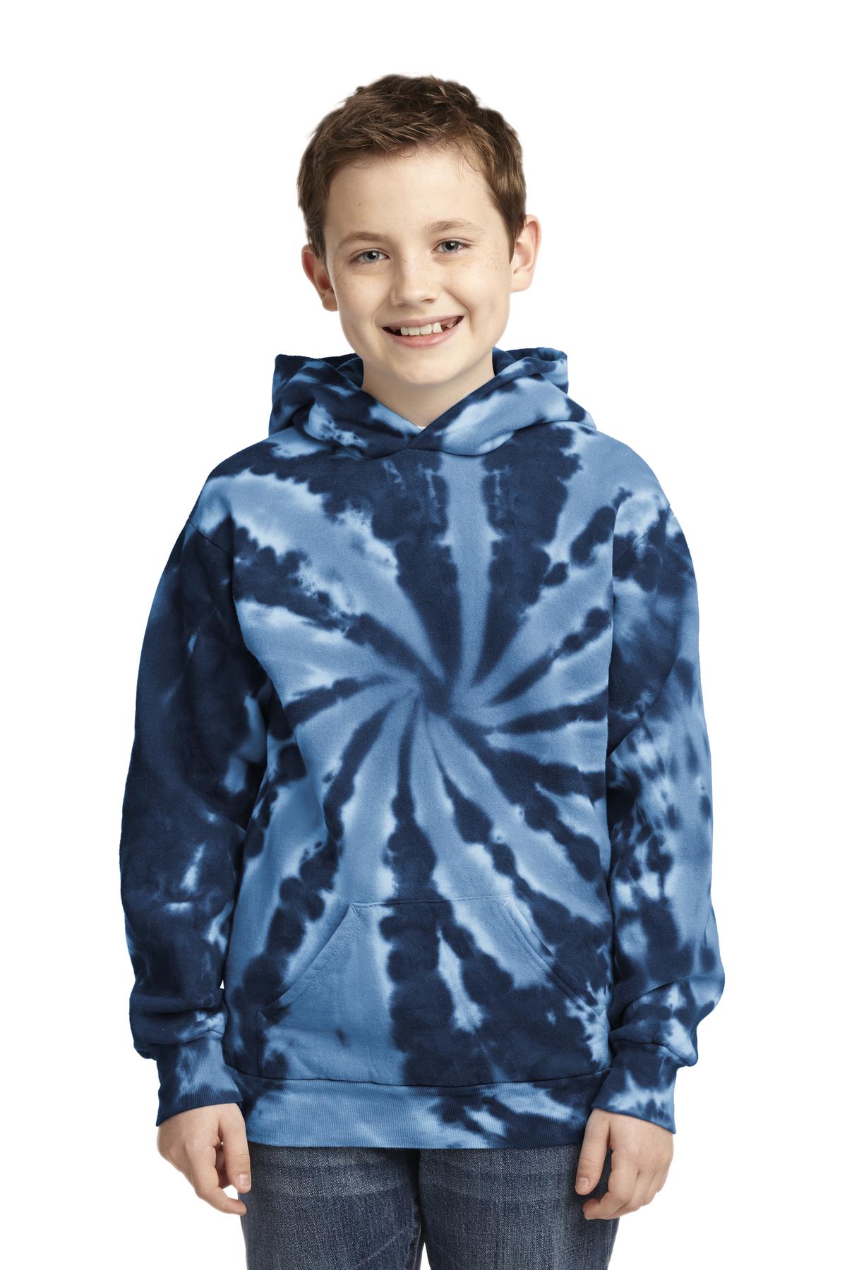 Port & Company? Youth Tie-Dye Pullover Hooded Sweatshirt. PC146Y