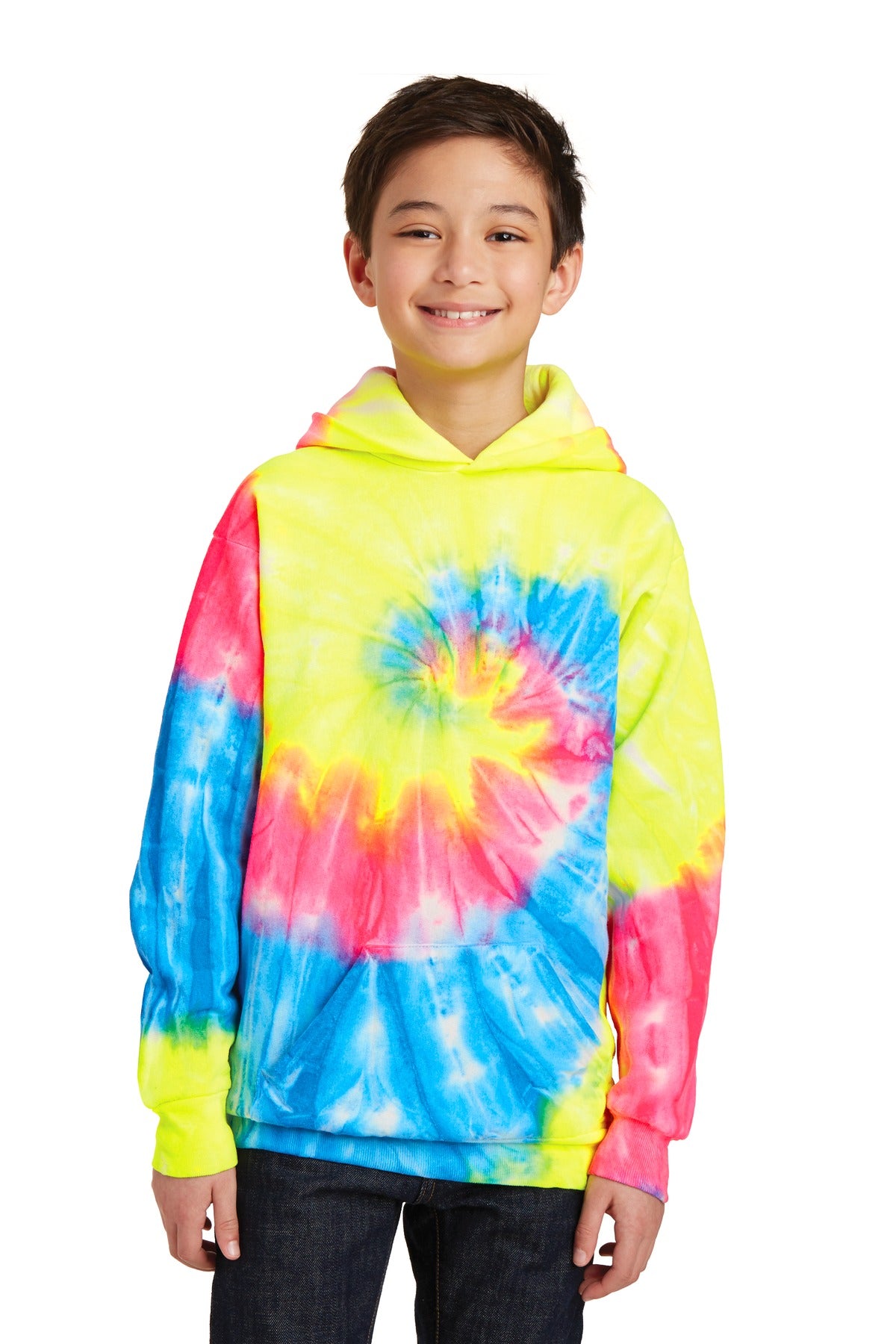 Port & Company? Youth Tie-Dye Pullover Hooded Sweatshirt. PC146Y