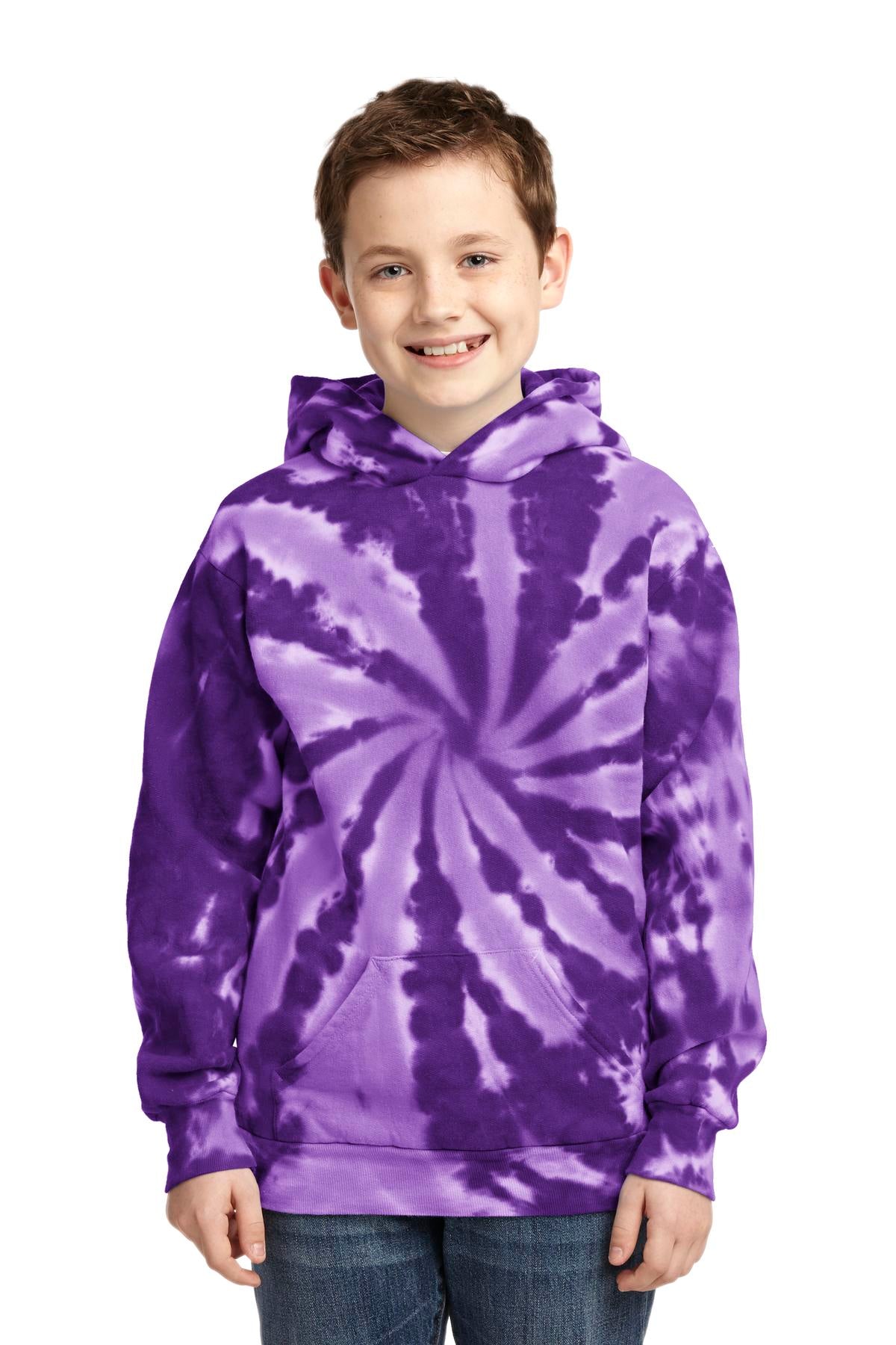 Port & Company? Youth Tie-Dye Pullover Hooded Sweatshirt. PC146Y