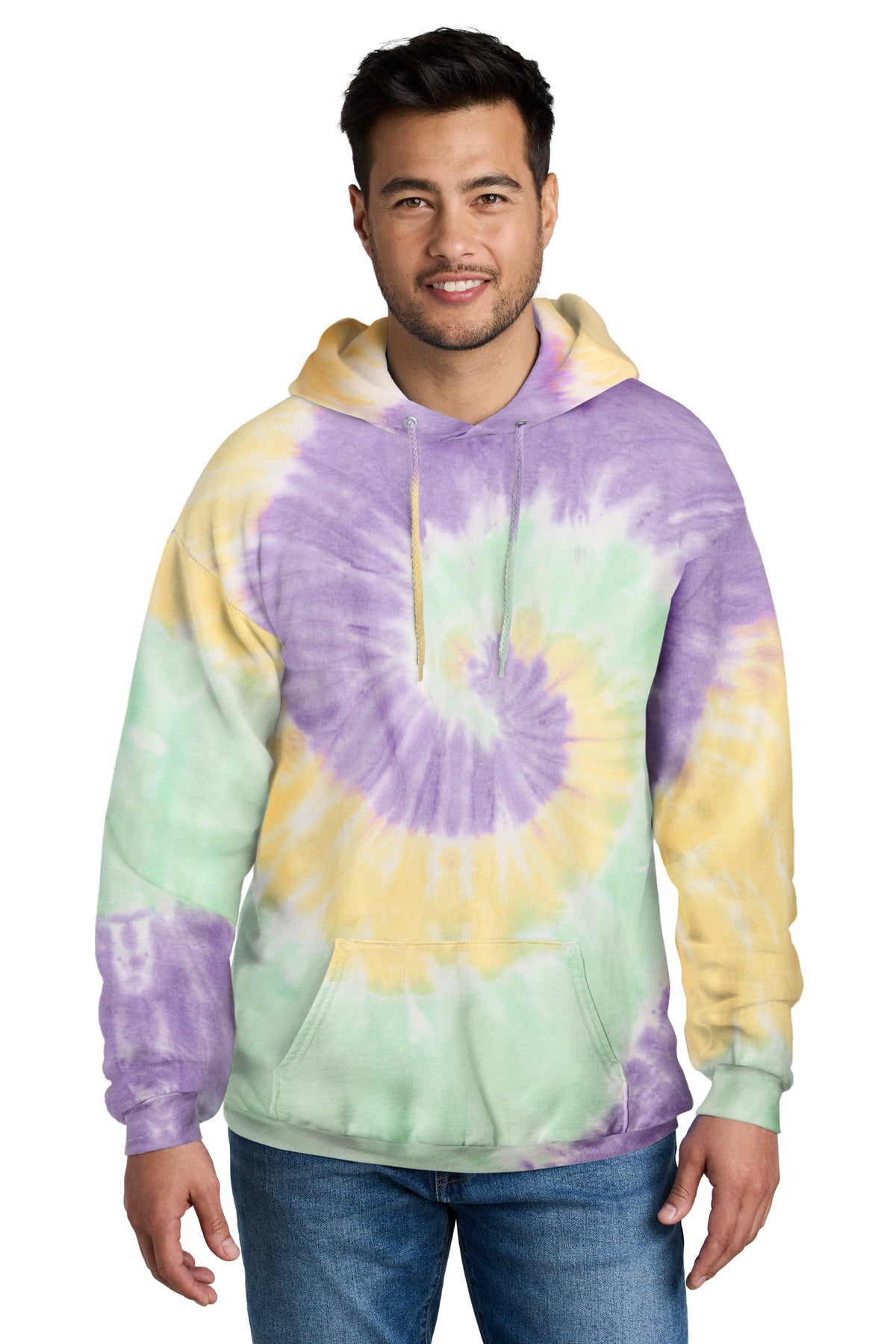 Port & Company? Tie-Dye Pullover Hooded Sweatshirt. PC146