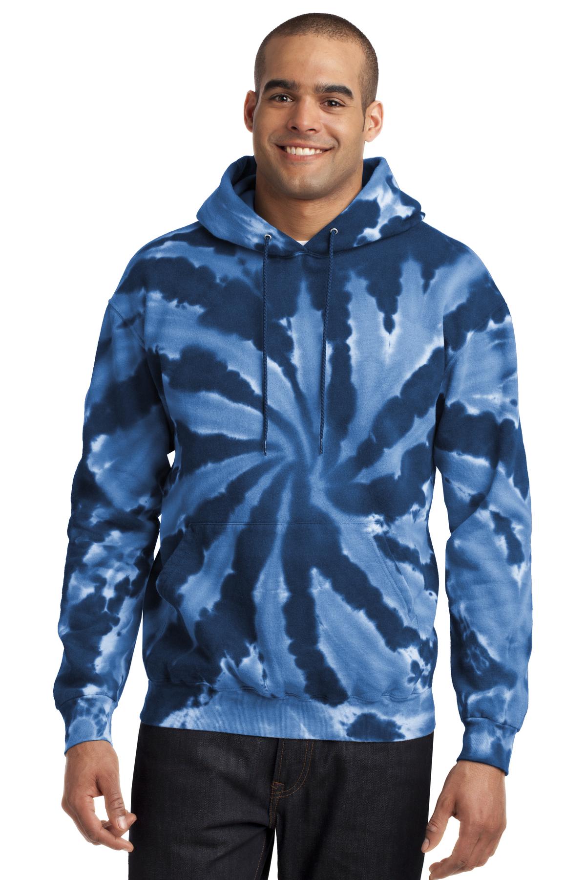 Port & Company? Tie-Dye Pullover Hooded Sweatshirt. PC146