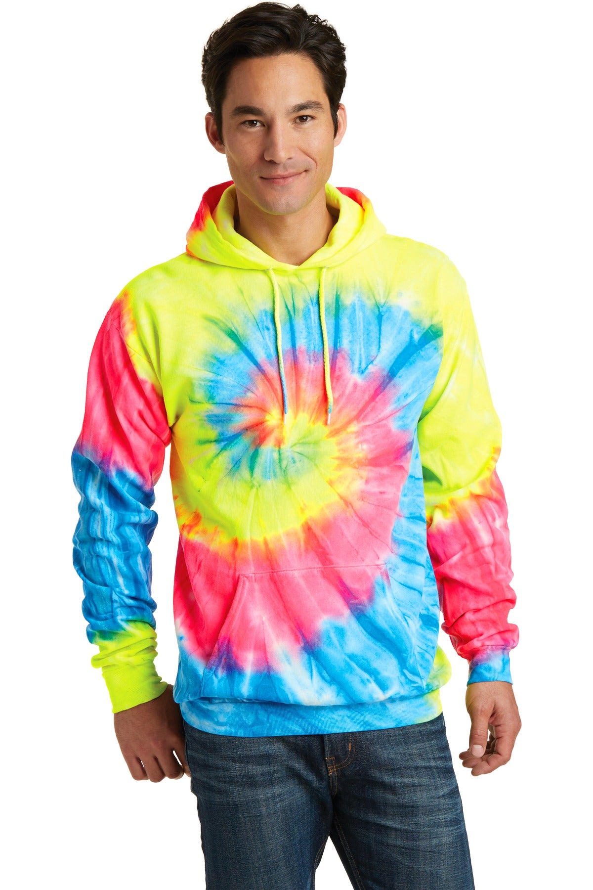 Port & Company? Tie-Dye Pullover Hooded Sweatshirt. PC146