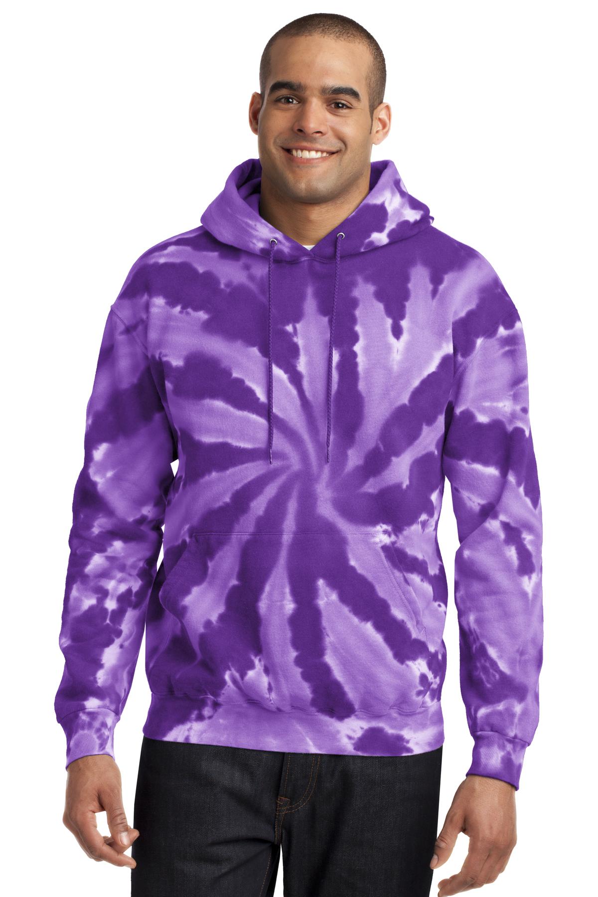 Port & Company? Tie-Dye Pullover Hooded Sweatshirt. PC146