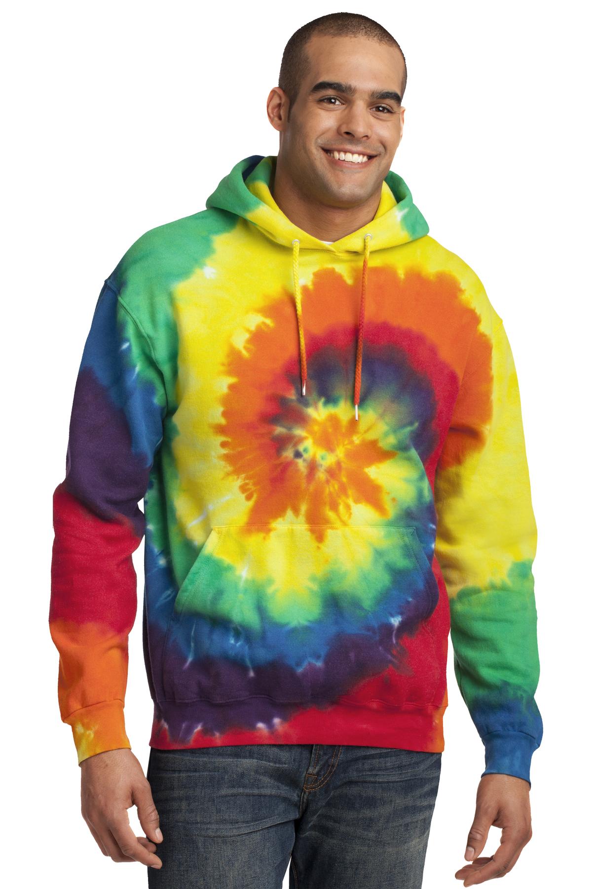 Port & Company? Tie-Dye Pullover Hooded Sweatshirt. PC146