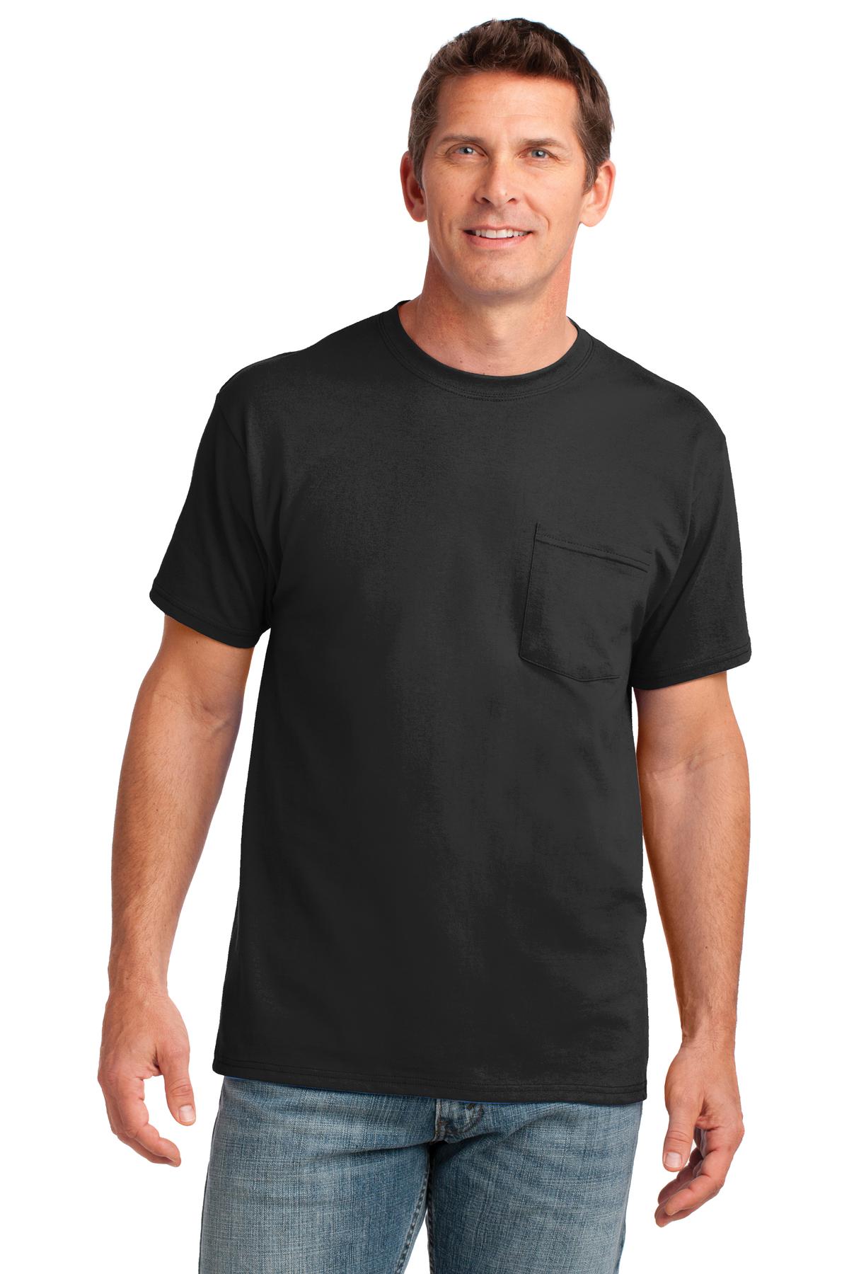 Port & Company? Core Cotton Pocket Tee. PC54P