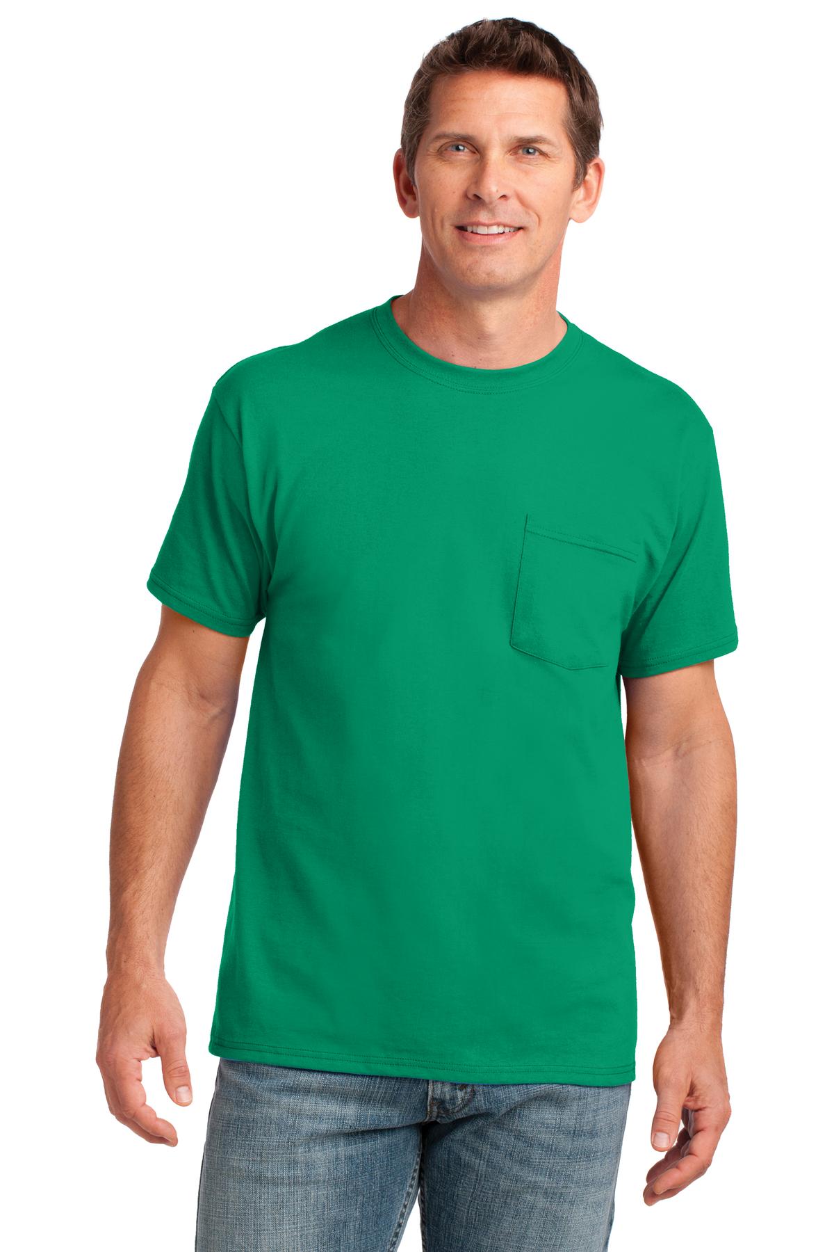 Port & Company? Core Cotton Pocket Tee. PC54P