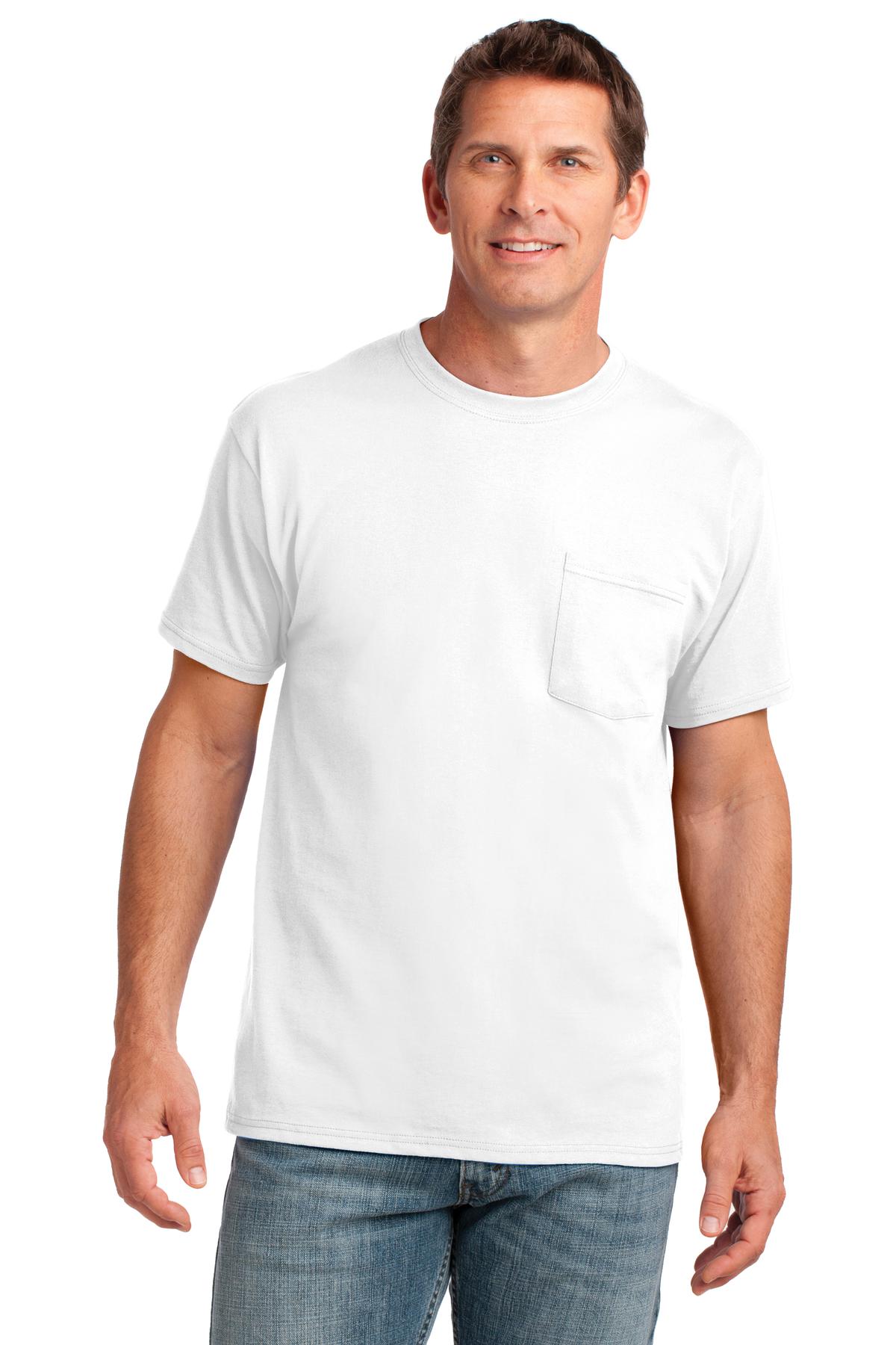 Port & Company? Core Cotton Pocket Tee. PC54P