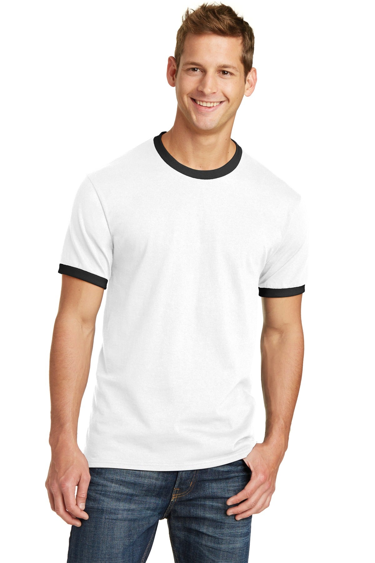 Port & Company? Core Cotton Ringer Tee.  PC54R