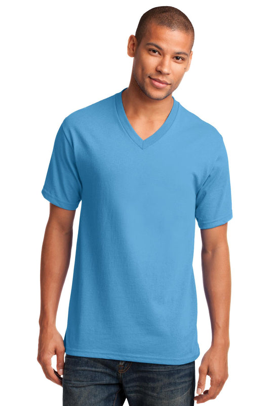 Port & Company? Core Cotton V-Neck Tee. PC54V