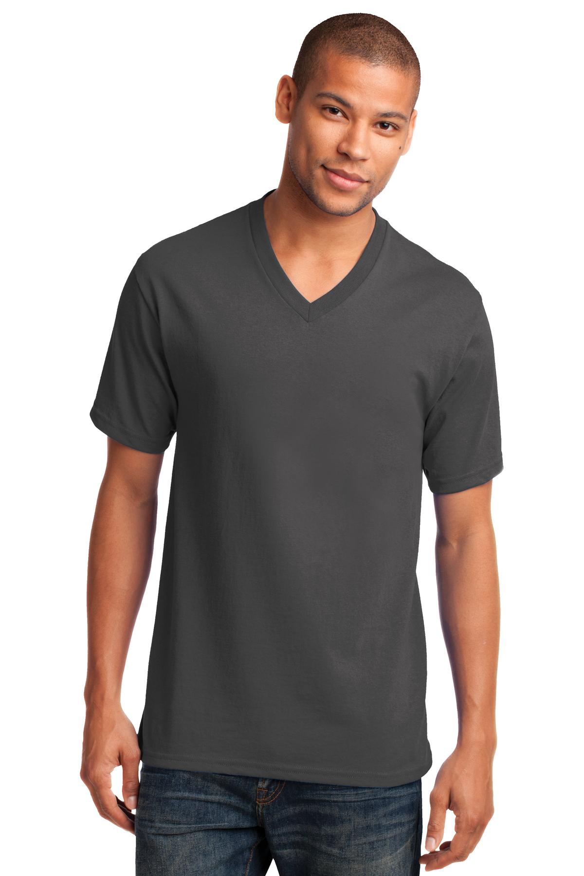 Port & Company? Core Cotton V-Neck Tee. PC54V