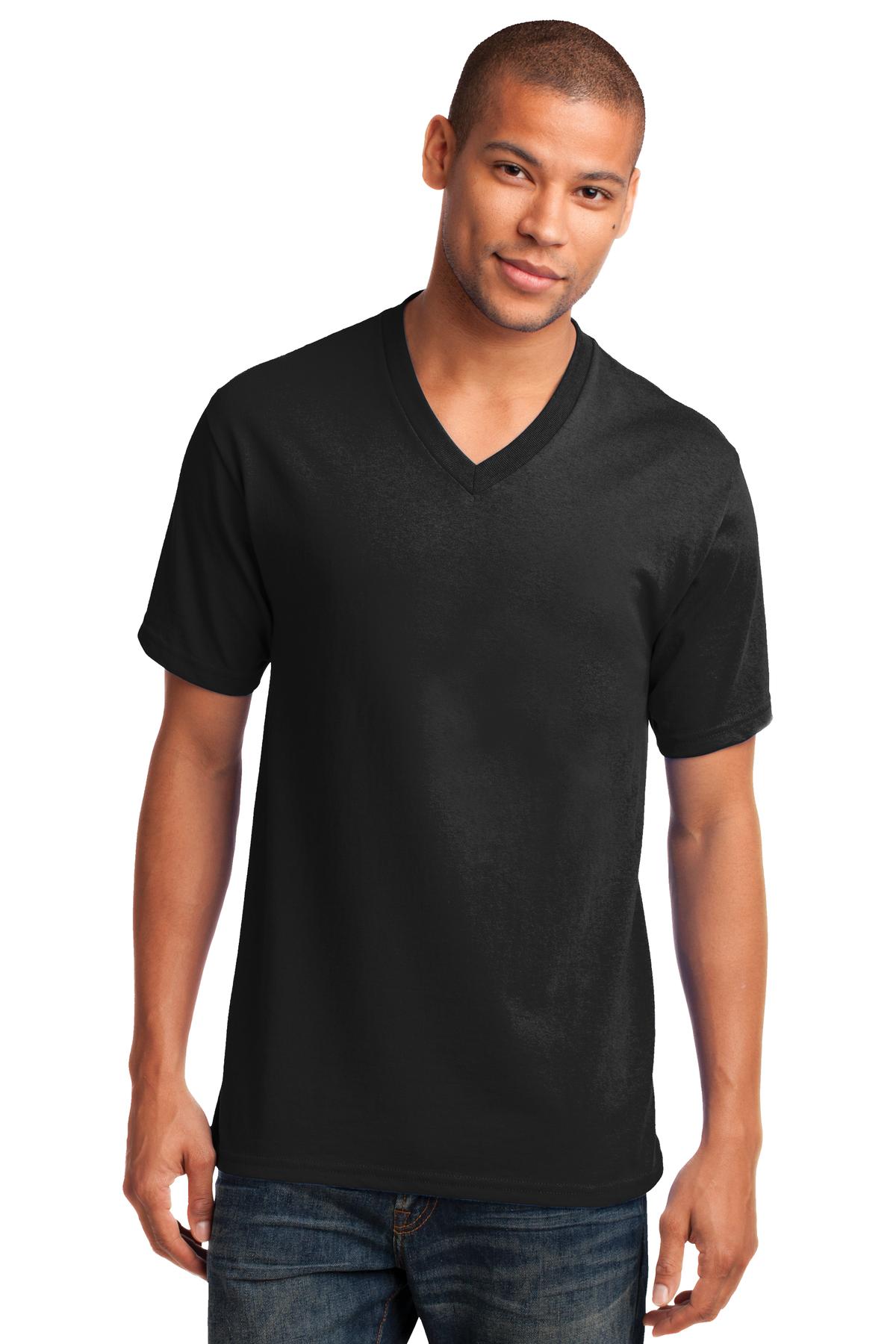 Port & Company? Core Cotton V-Neck Tee. PC54V