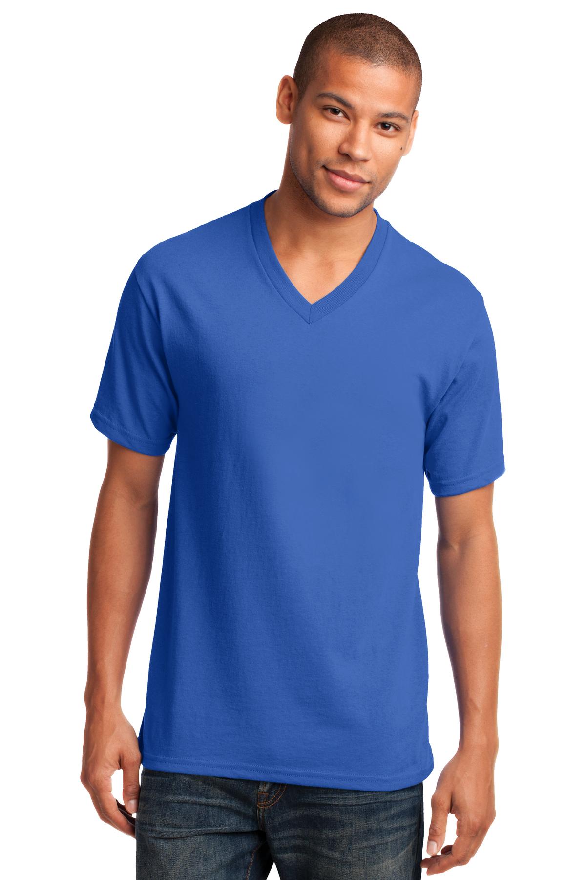 Port & Company? Core Cotton V-Neck Tee. PC54V