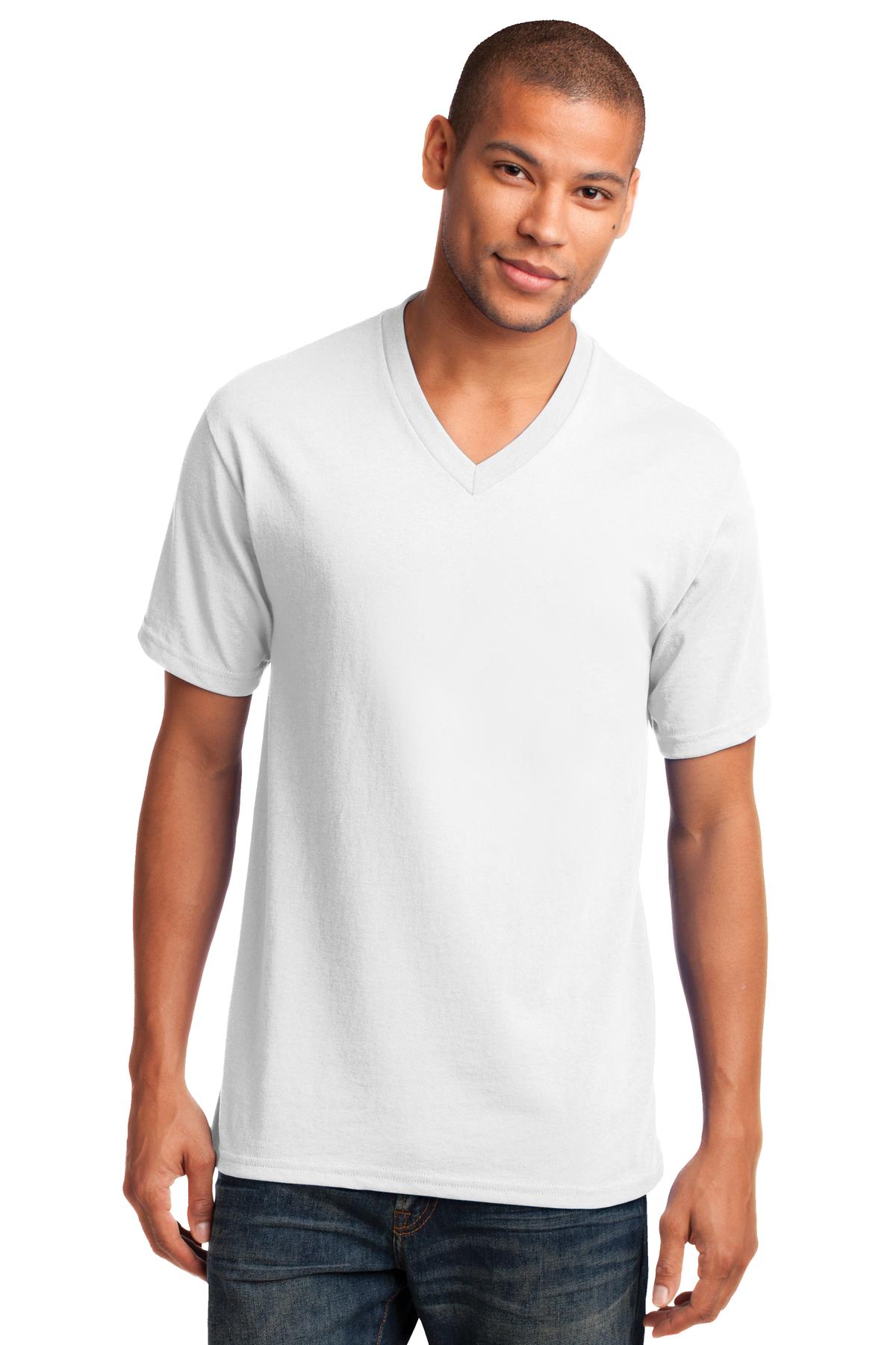 Port & Company? Core Cotton V-Neck Tee. PC54V