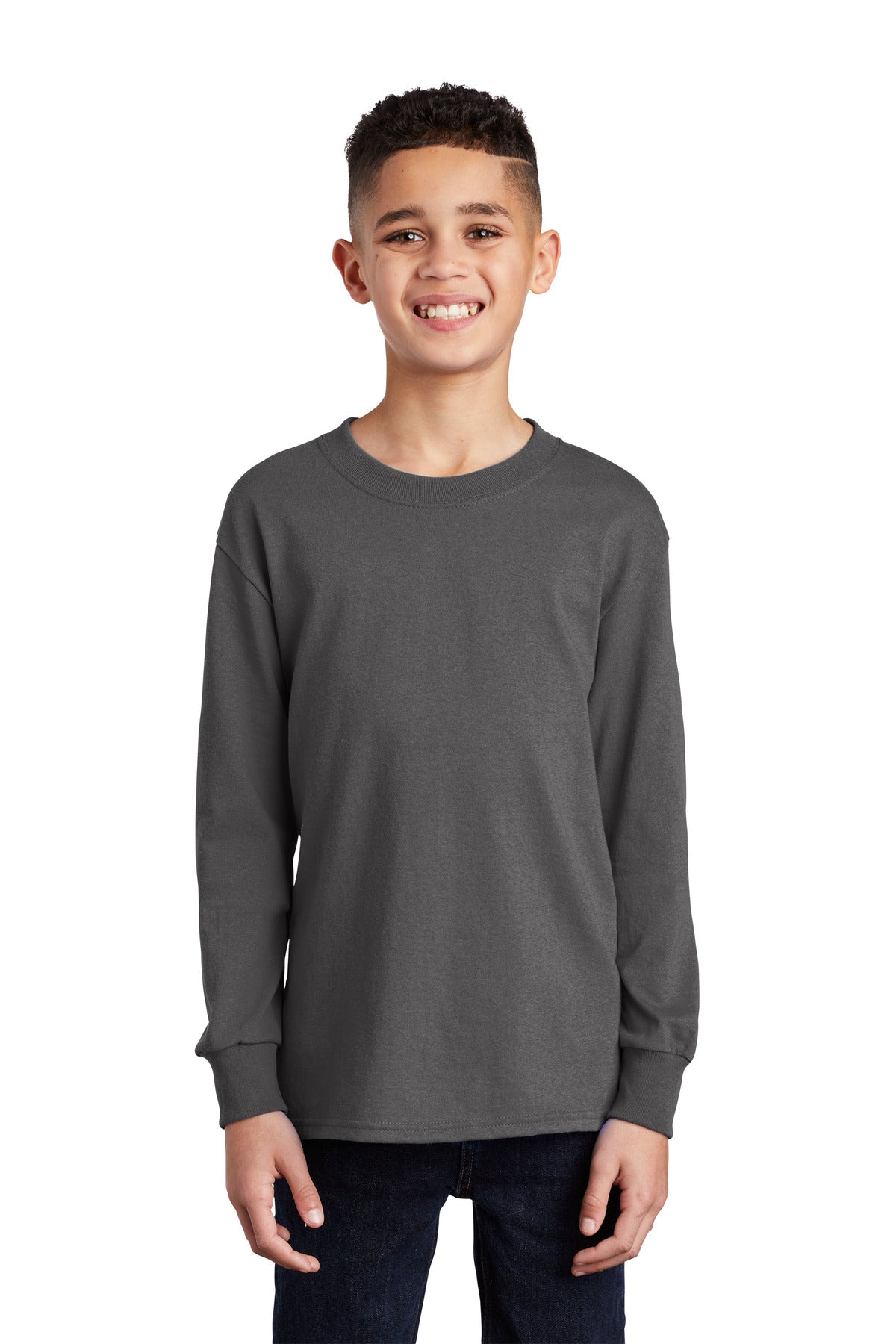 Port & Company? Youth Long Sleeve Core Cotton Tee. PC54YLS