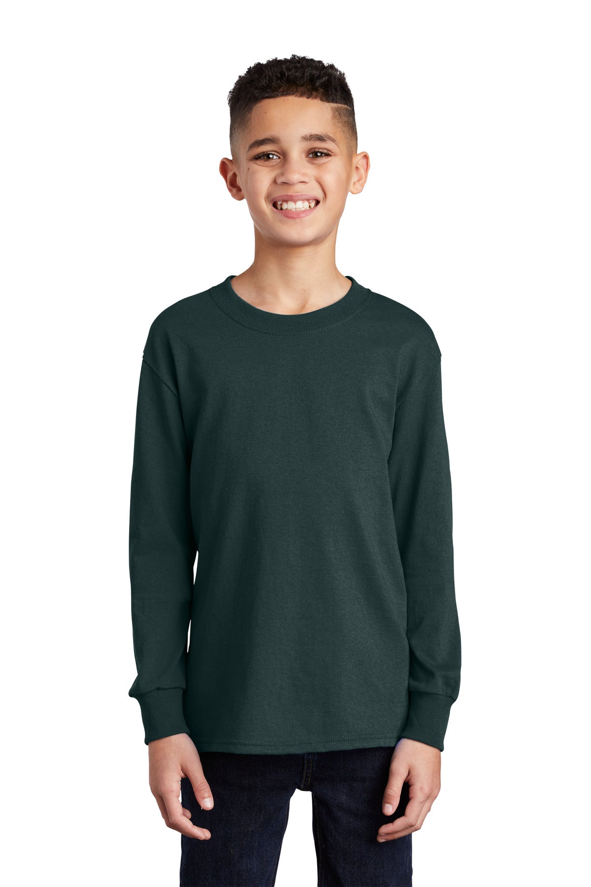 Port & Company? Youth Long Sleeve Core Cotton Tee. PC54YLS