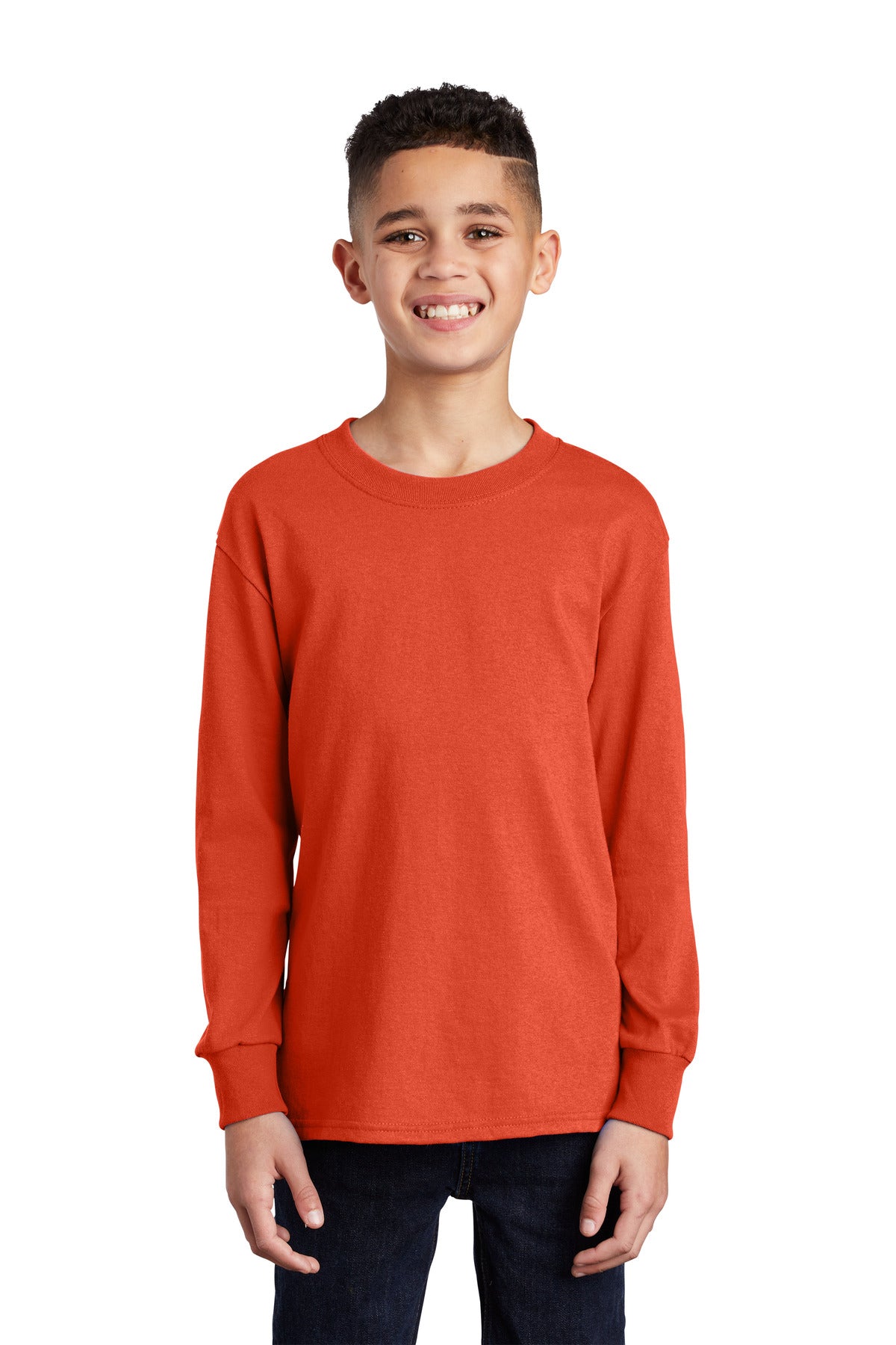 Port & Company? Youth Long Sleeve Core Cotton Tee. PC54YLS