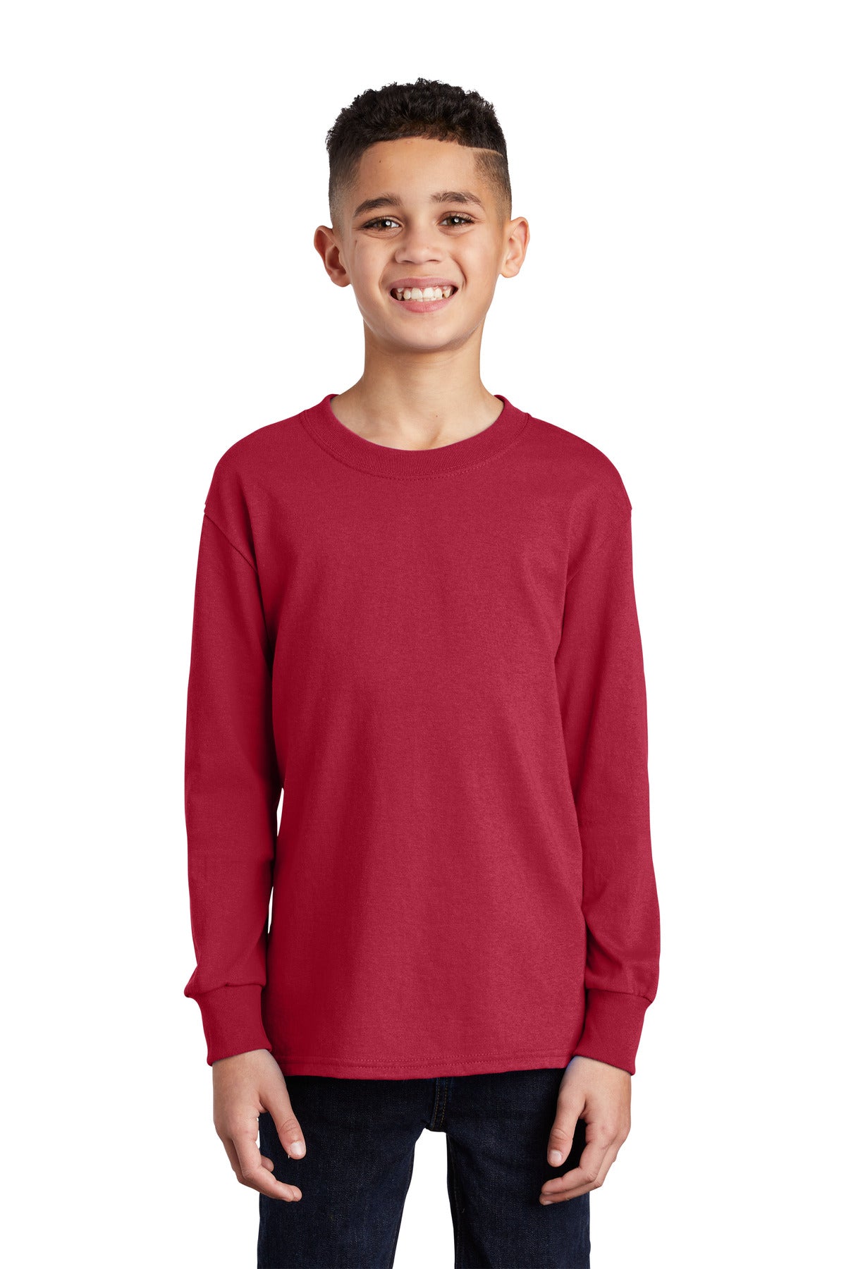 Port & Company? Youth Long Sleeve Core Cotton Tee. PC54YLS