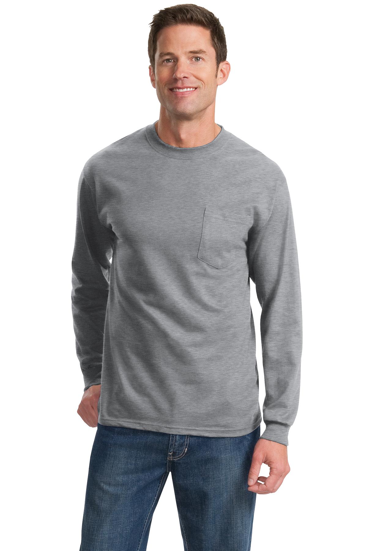 Port & Company? Long Sleeve Essential Pocket Tee.  PC61LSP