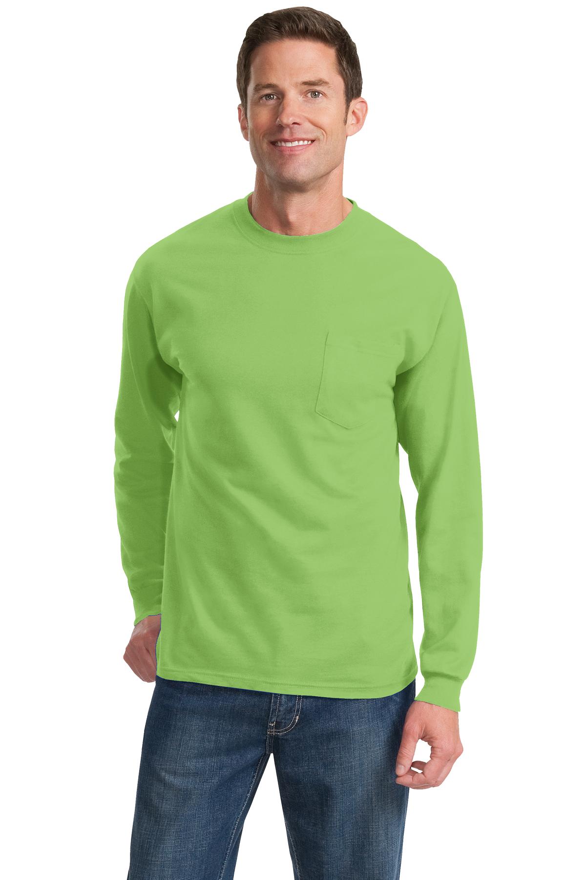 Port & Company? Long Sleeve Essential Pocket Tee.  PC61LSP