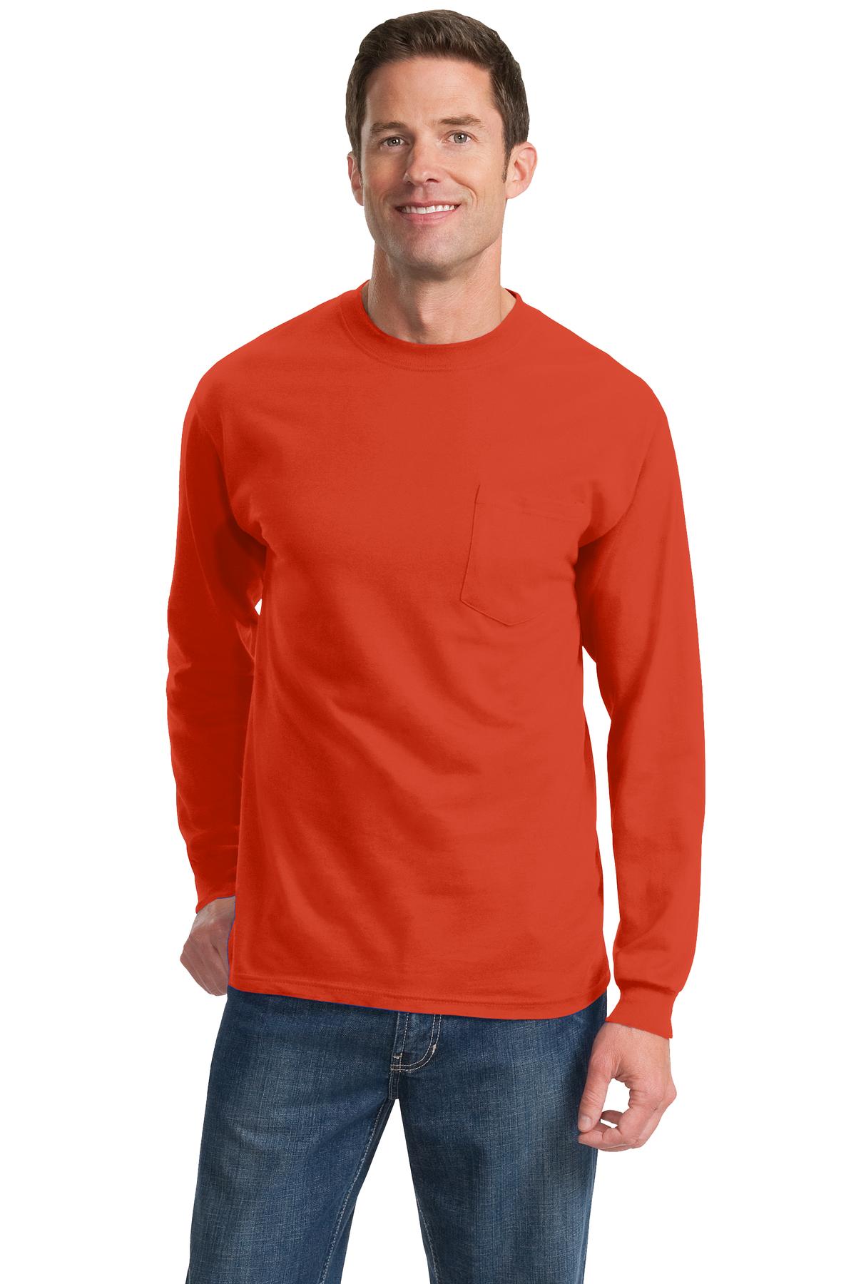 Port & Company? Long Sleeve Essential Pocket Tee.  PC61LSP