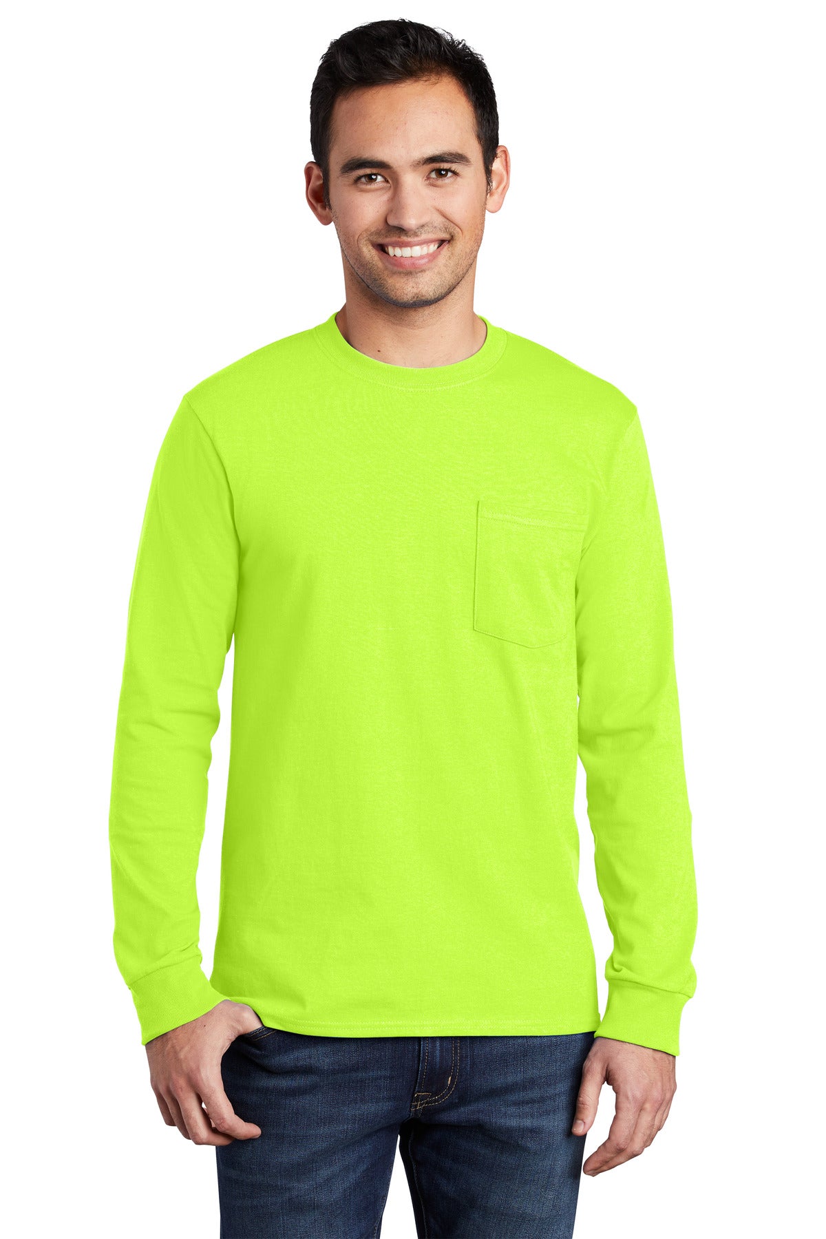 Port & Company? Long Sleeve Essential Pocket Tee.  PC61LSP