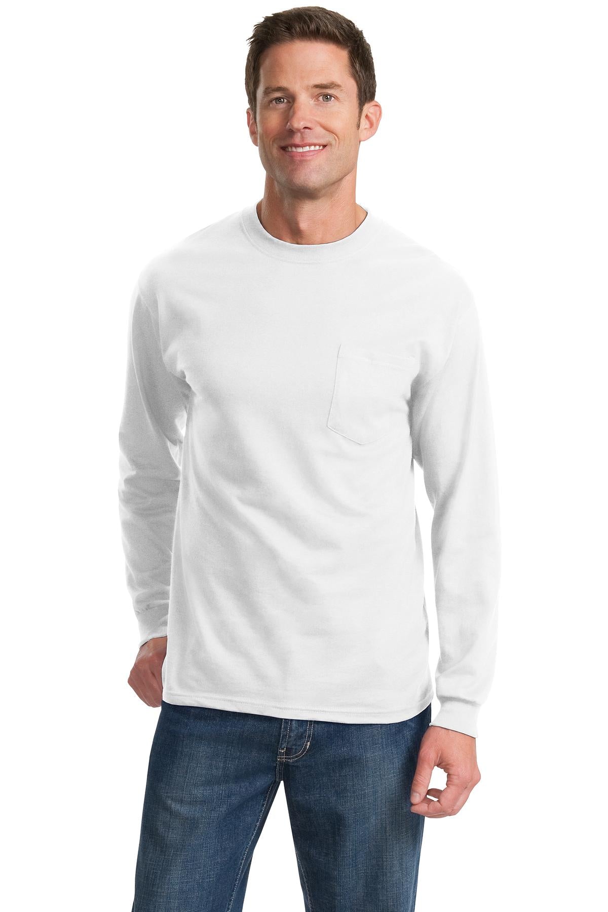 Port & Company? Long Sleeve Essential Pocket Tee.  PC61LSP