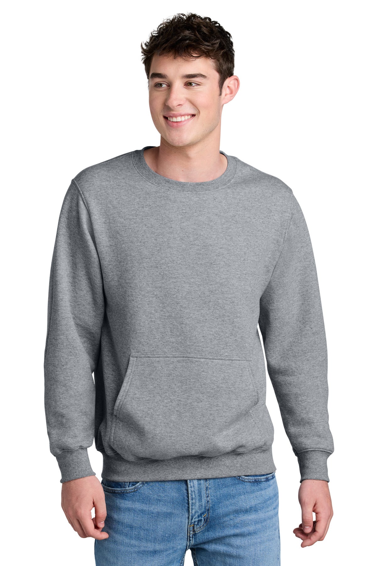 Port & Company? Core Fleece Crewneck Pocket Sweatshirt PC78PKT