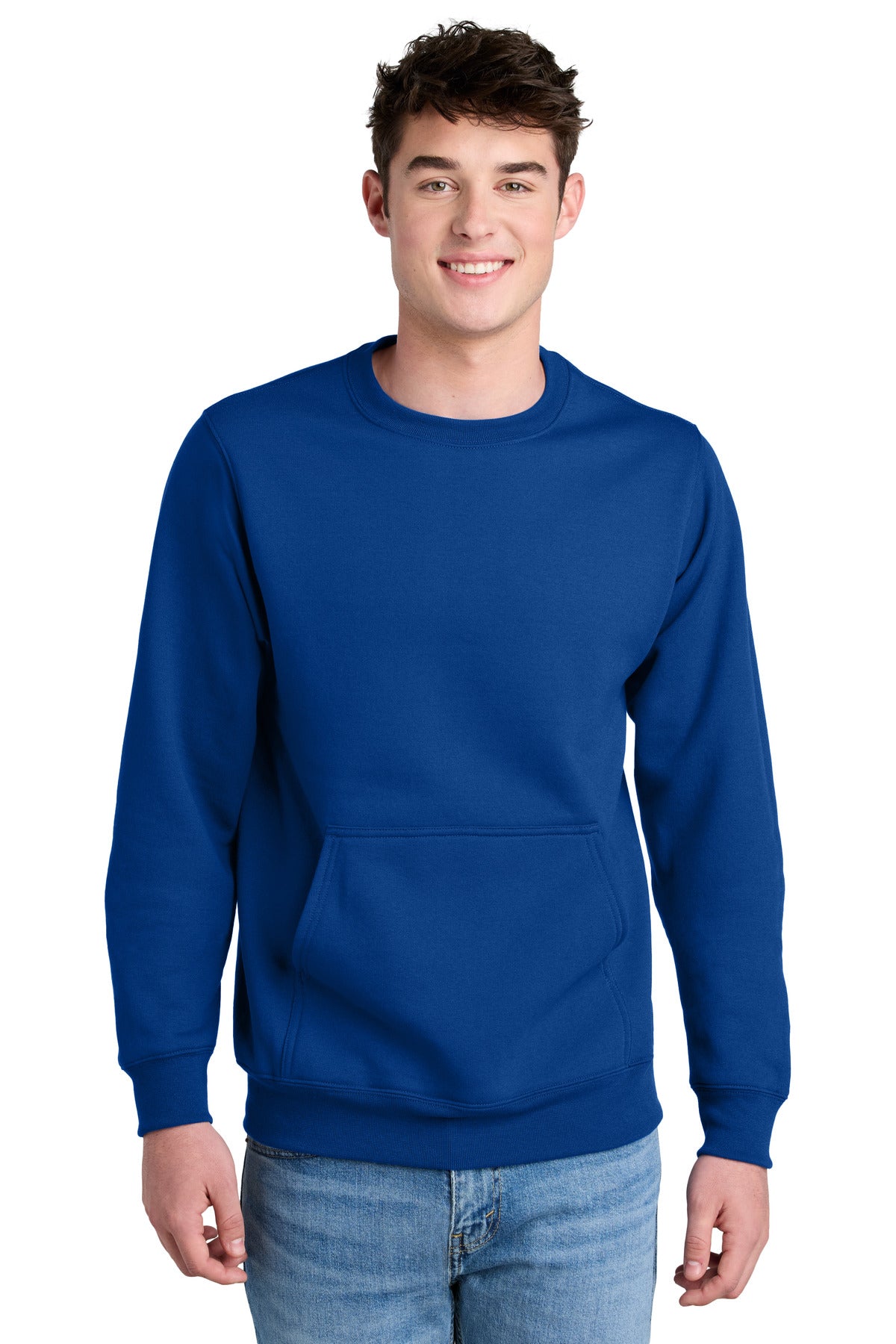 Port & Company? Core Fleece Crewneck Pocket Sweatshirt PC78PKT