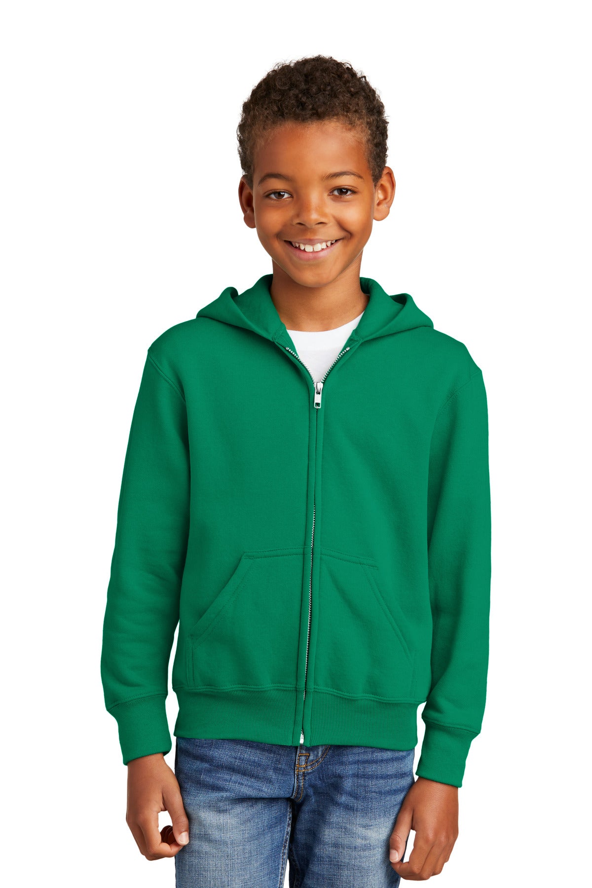 Port & Company? - Youth Core Fleece Full-Zip Hooded Sweatshirt.  PC90YZH