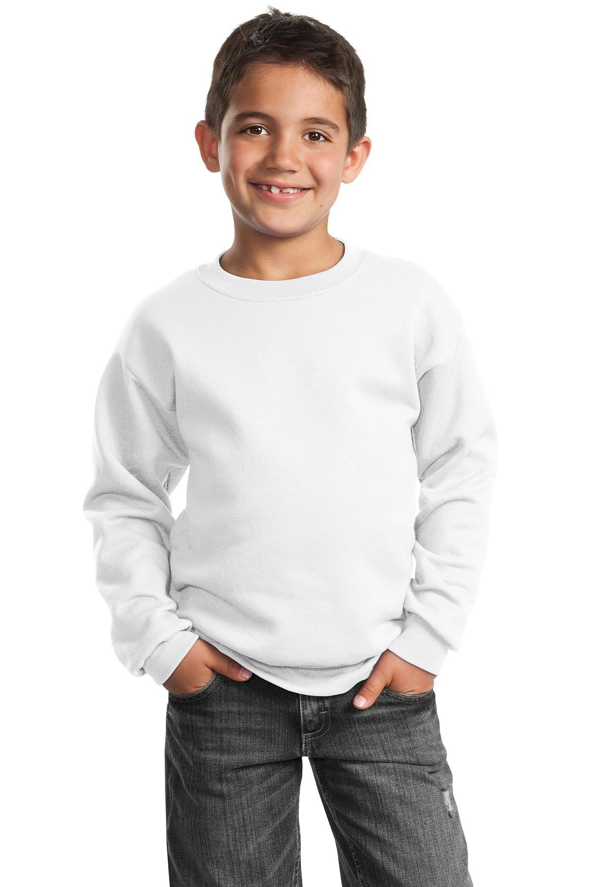 Port & Company? Youth Core Fleece Crewneck Sweatshirt.  PC90Y