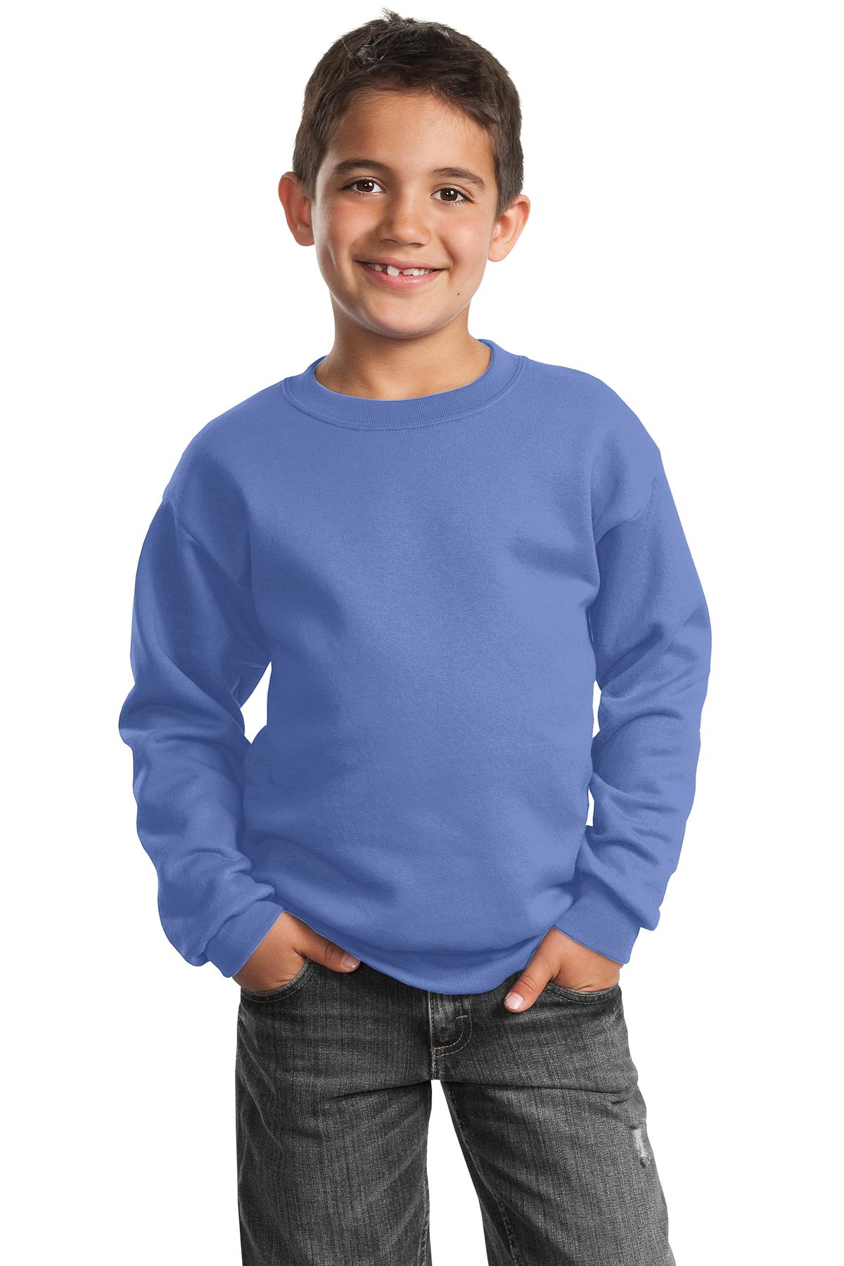 Port & Company? Youth Core Fleece Crewneck Sweatshirt.  PC90Y